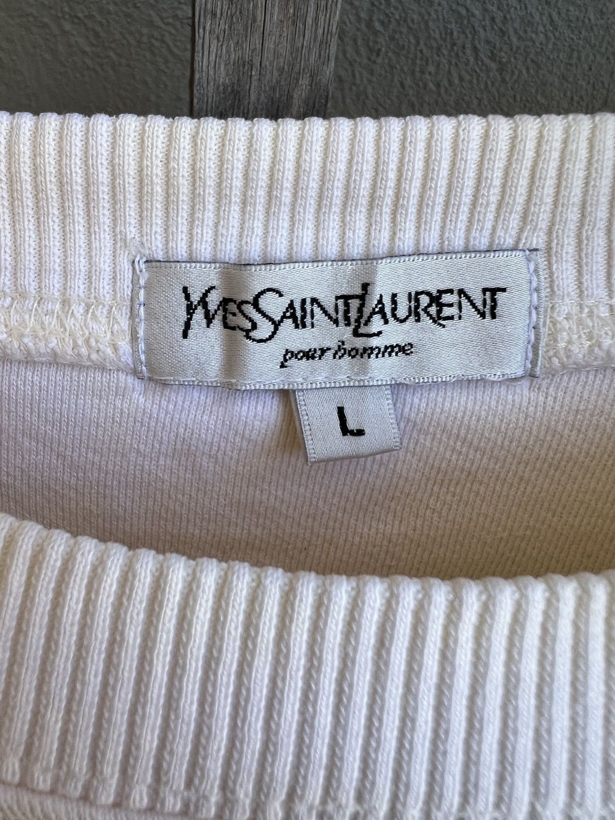 Yves Saint Laurent Vintage Yves Saint Lauren Spell Out Sweatshirt Size US L / EU 52-54 / 3 - 6 Thumbnail