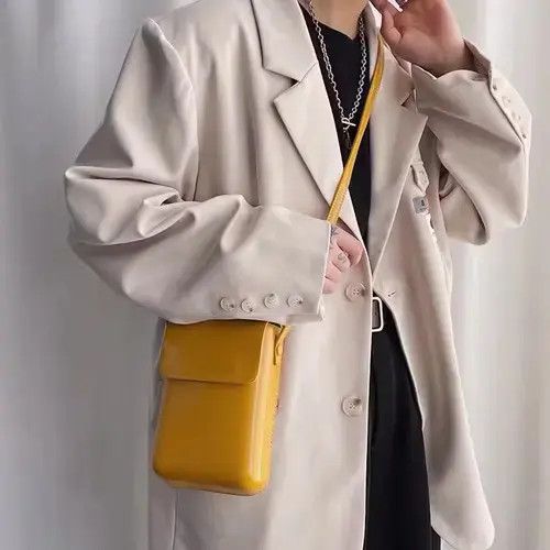 Japanese Brand × Vintage 2022 Korean fashion yellow retro square crossbody bag Size ONE SIZE - 3 Thumbnail