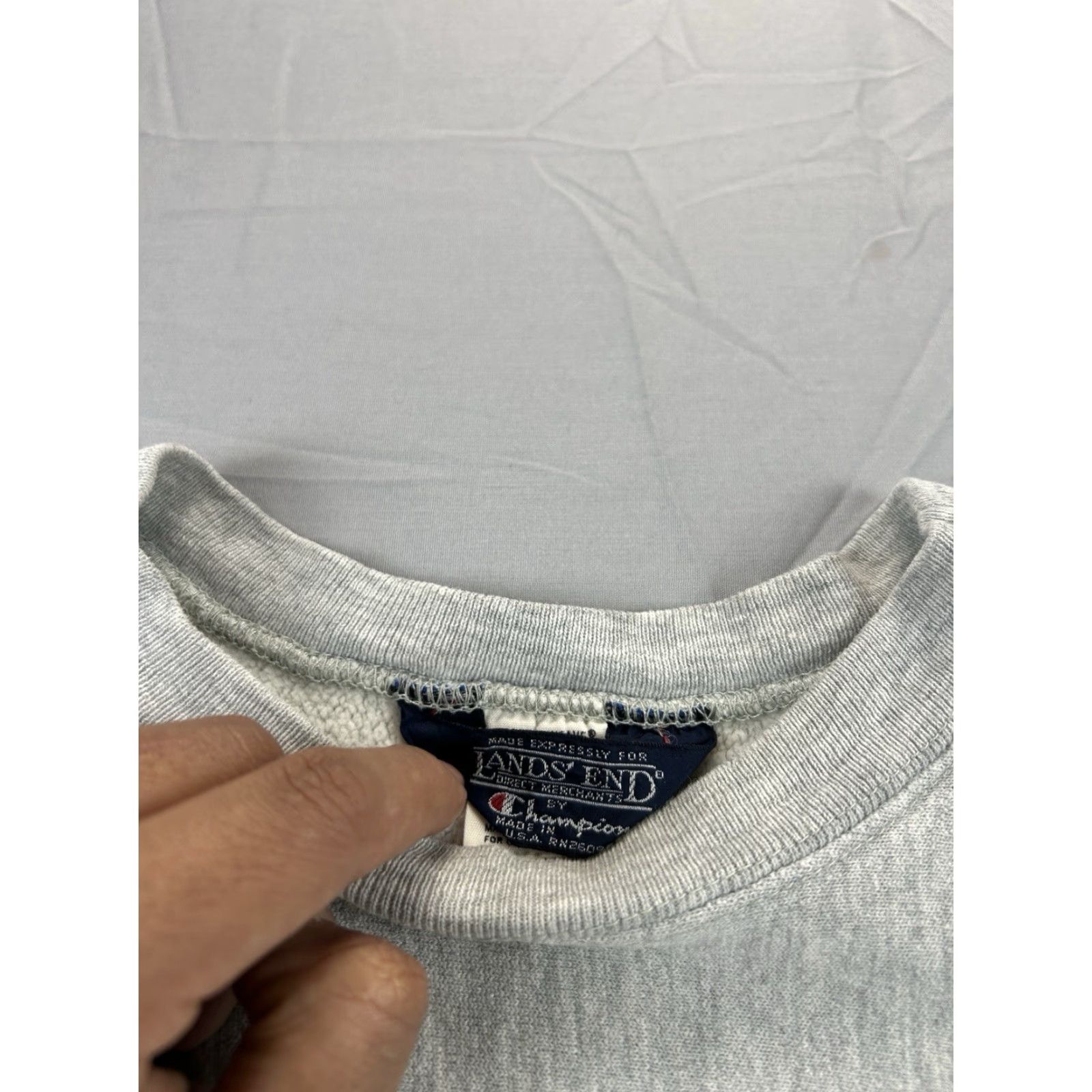 Champion VINTAGE Champion Reverse Weave Sweatshirt L Men's Gray USA Made Reversible Large Land’s End 80s Size US L / EU 52-54 / 3 - 3 Thumbnail