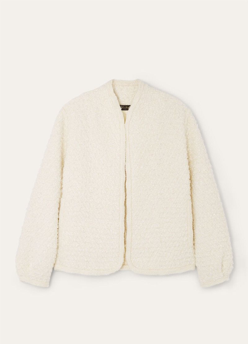 Loro Piana o1srvl11e0526 FAO9765 Careno Jacket in White Size M / US 6-8 / IT 42-44 - 1 Thumbnail