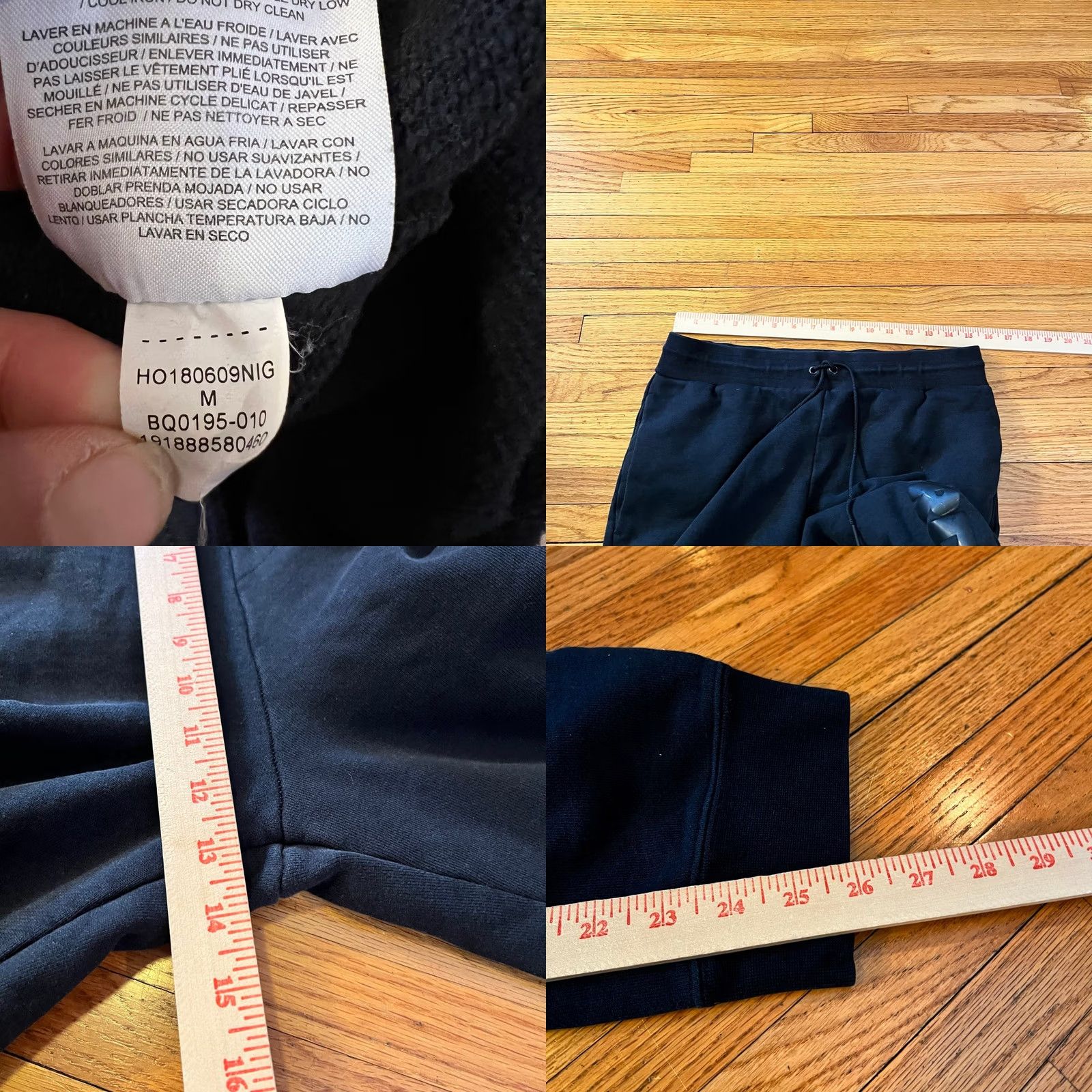 Jordan Brand Air Jordan Pants Mens Medium XI 11 Retro Legacy Jumpman Fleece Black BQ0195 Size US 31 - 8 Thumbnail