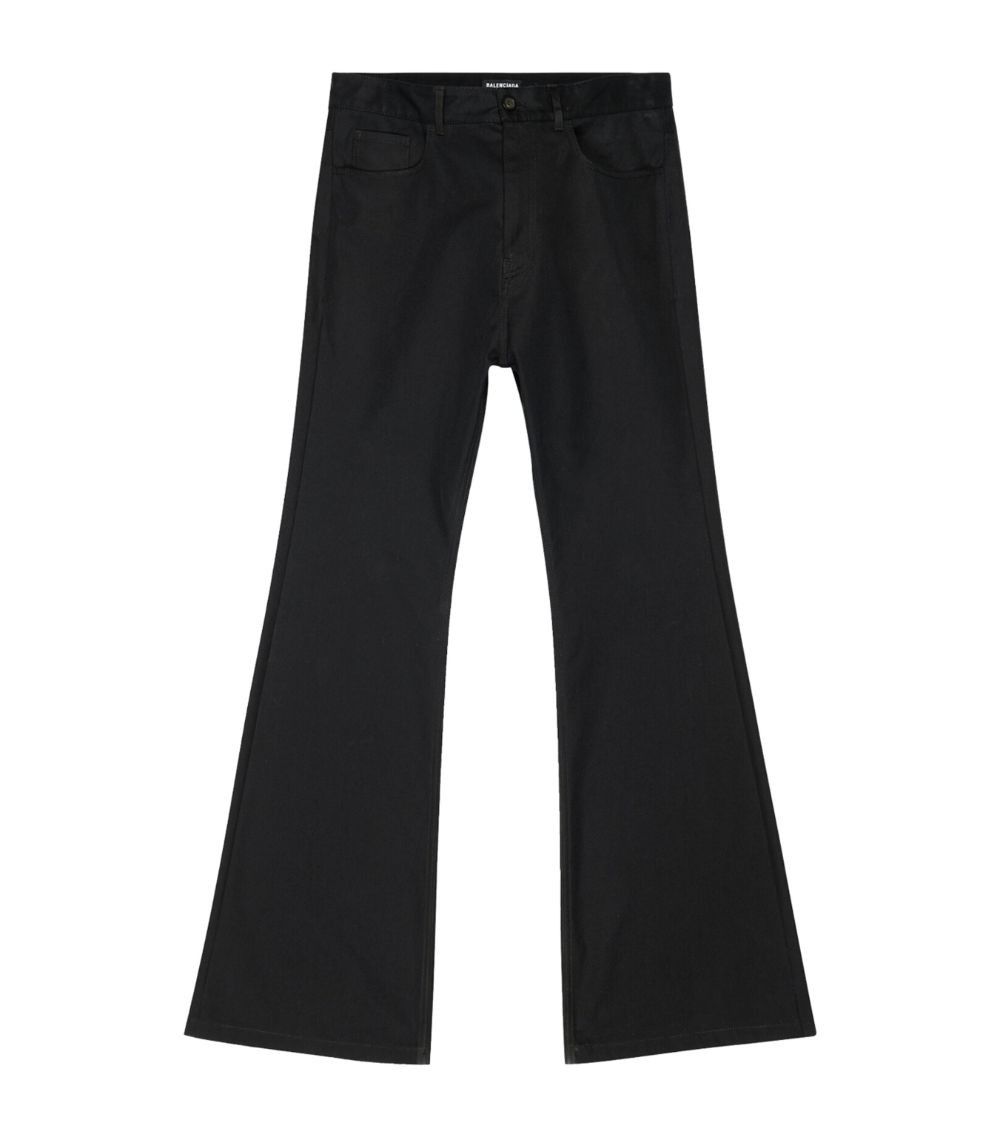 Balenciaga o1in1g0724 Flared Pants in Black Size US 26 / EU 42 - 1 Thumbnail