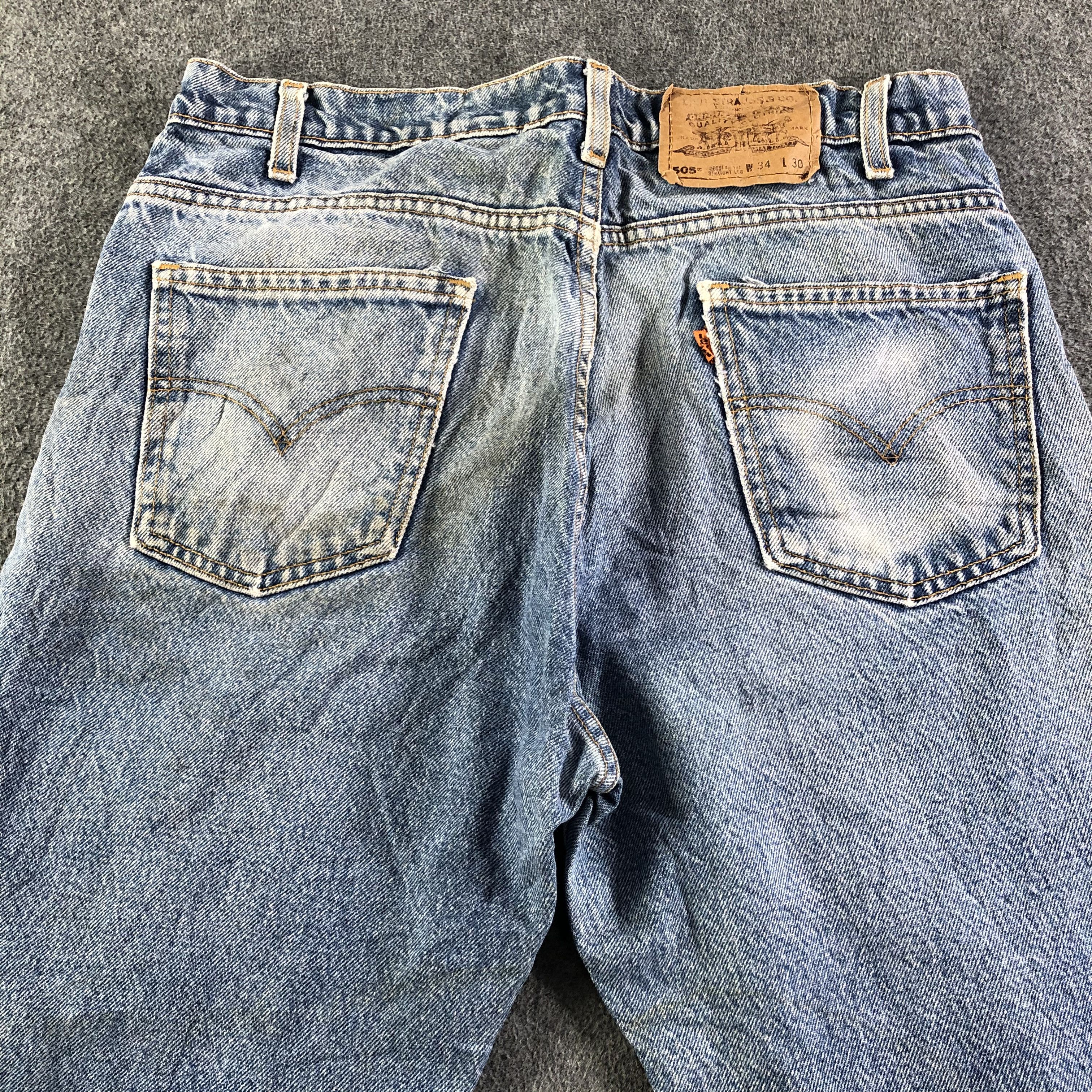 Levi's Vintage 90s Blue Wash Levis 505 Jeans-J3052 Size US 34 / EU 50 - 4 Thumbnail