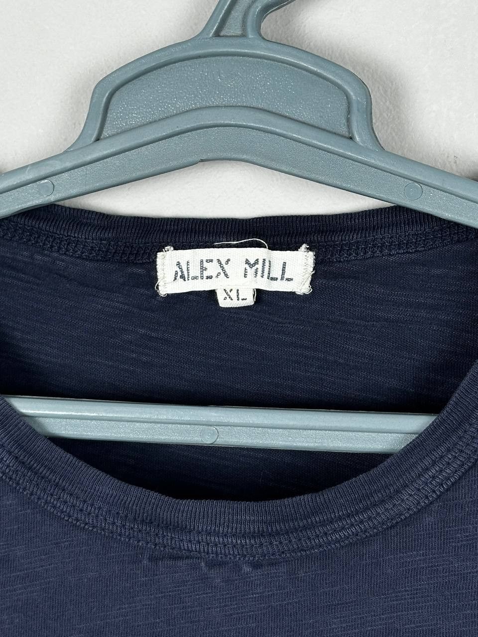 Alex Mill Alex Mill Navy Cotton Basic T Shirt Made In USA Size US XL / EU 56 / 4 - 4 Thumbnail