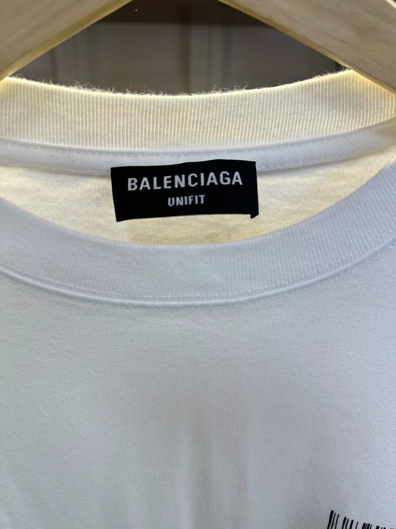 Balenciaga Balenciaga Waterfall logo white short sleeve T-shirt Size US XXS / EU 40 - 3 Thumbnail