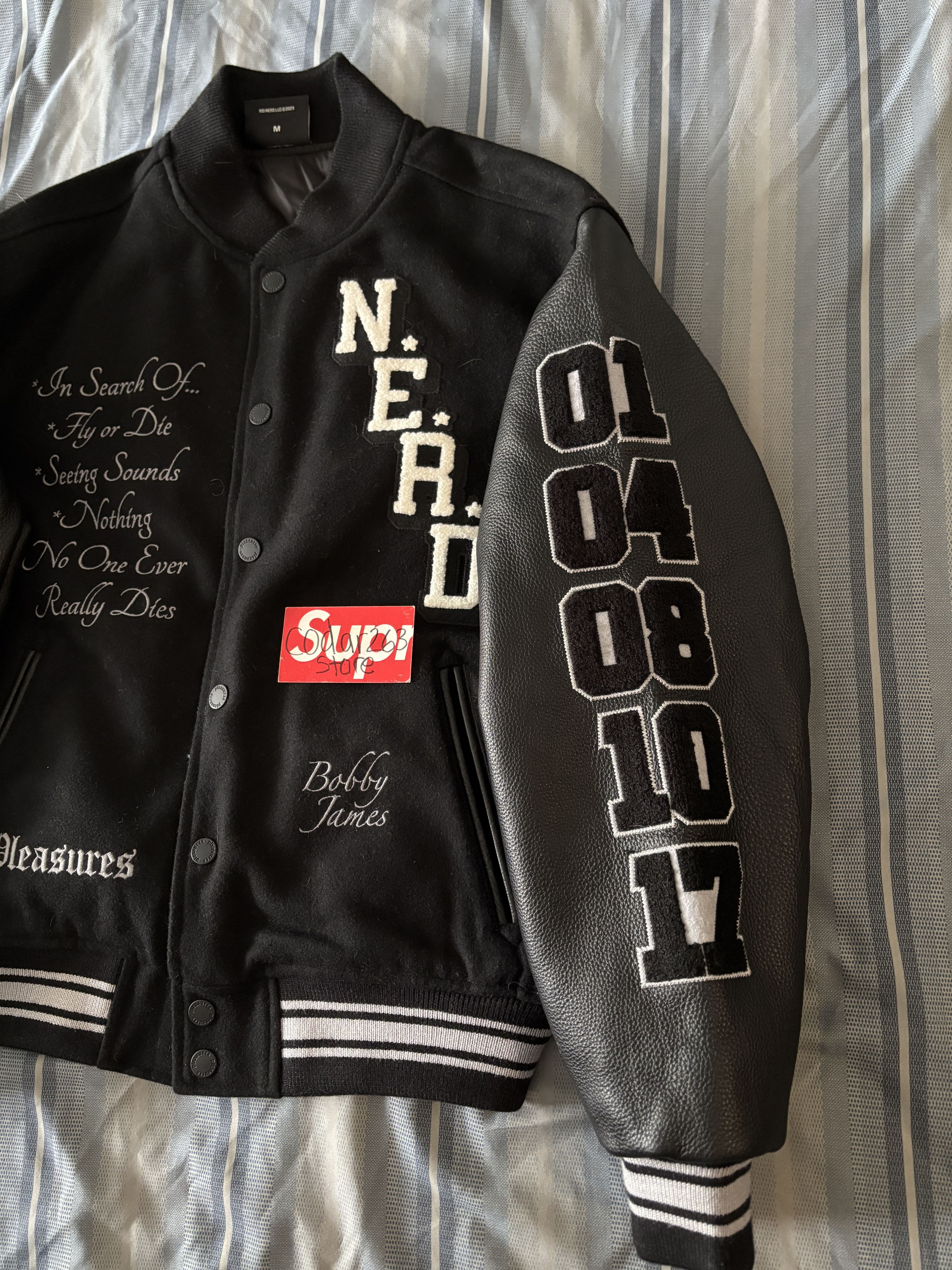 Pleasures N.E.R.D. Varsity Jacket - Pleasures NERD Tour Merch Pharrell Size US M / EU 48-50 / 2 - 2 Thumbnail