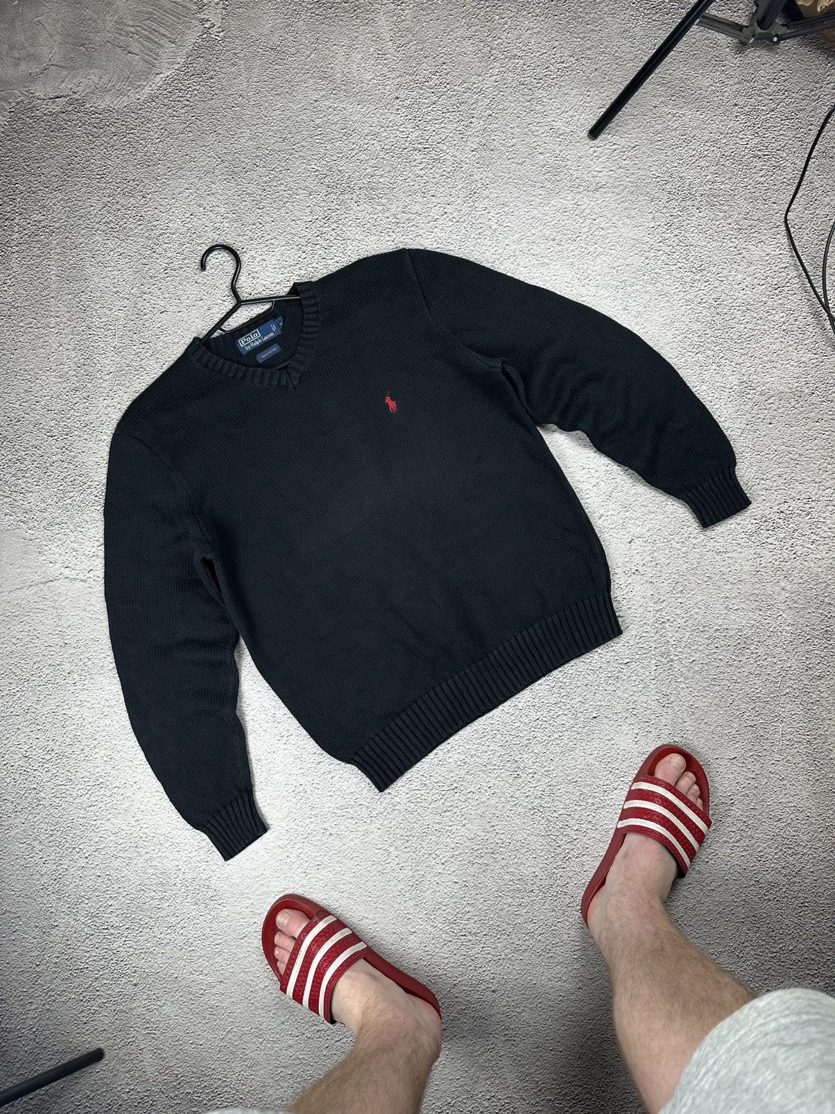 Polo Ralph Lauren Vintage Polo by Ralph Lauren Knitwear V-Neck Sweater Faded Size US M / EU 48-50 / 2 - 1 Thumbnail
