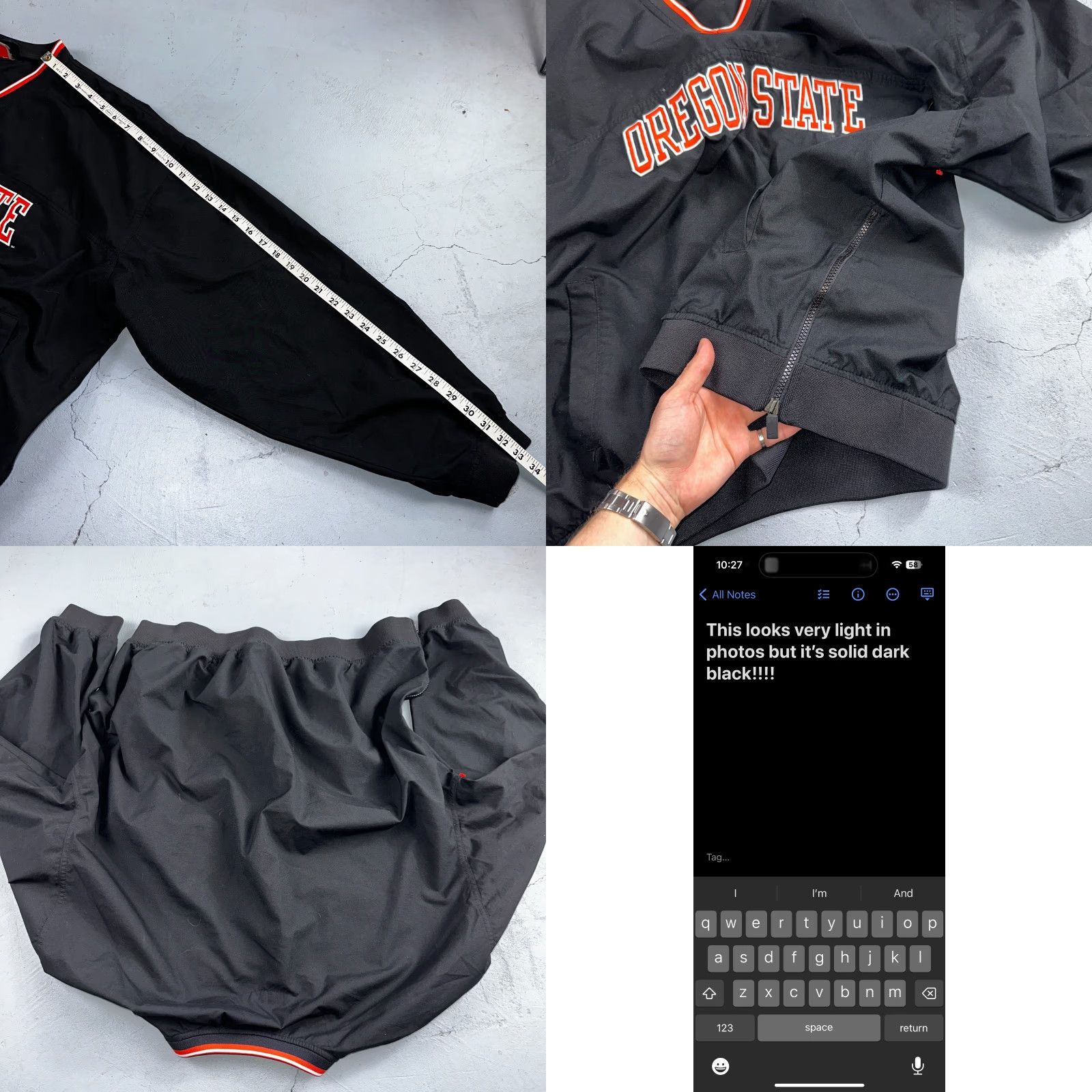 Nike VINTAGE Nike Oregon State Pullover Men's XL Black Football Track Jacket OSU Activewear Size US XL / EU 56 / 4 - 8 Thumbnail