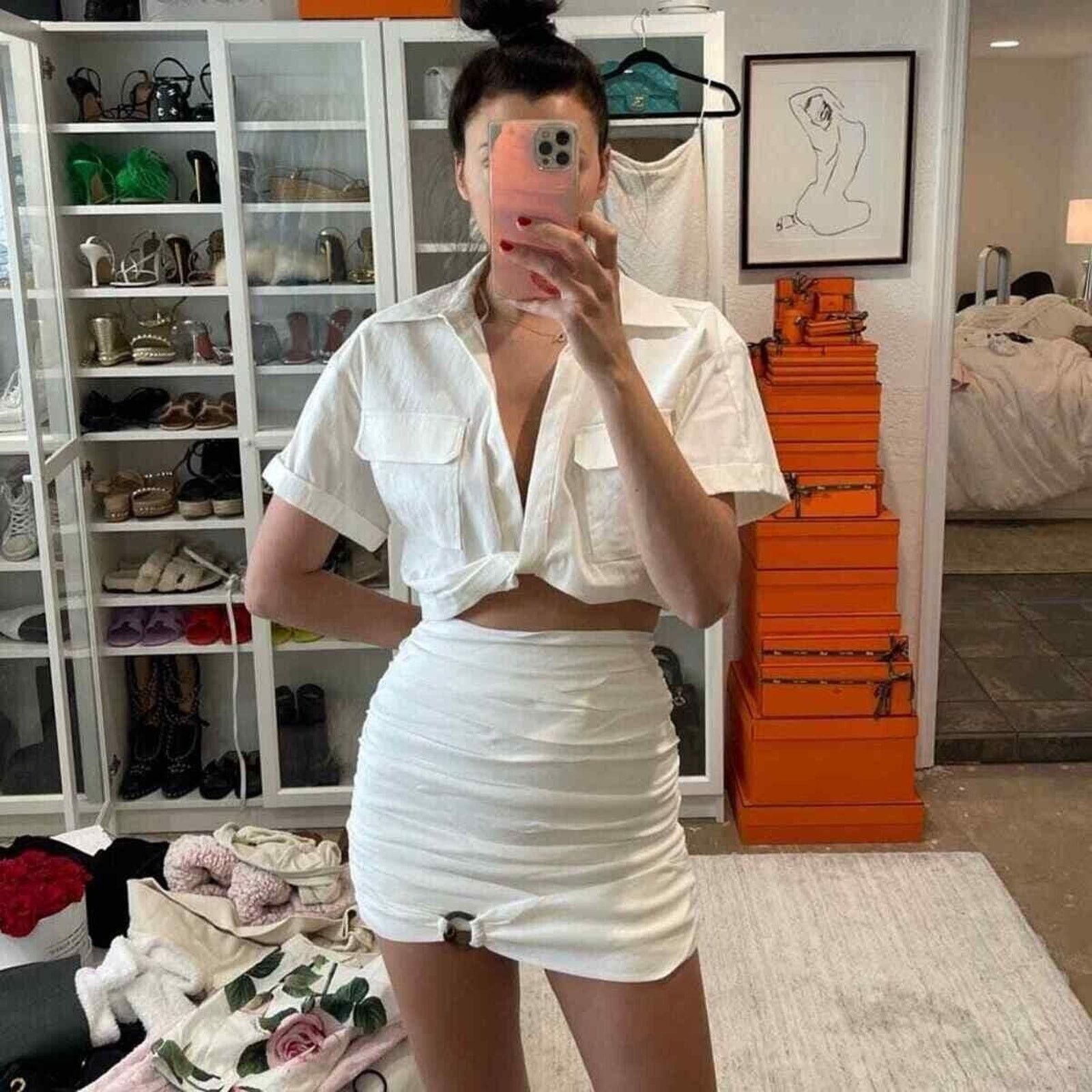 Zara ZARA BLOGGER FAVE!!! Linen Blend Mini Skirt NWT Size 28" / US 6 / IT 42 - 11 Thumbnail
