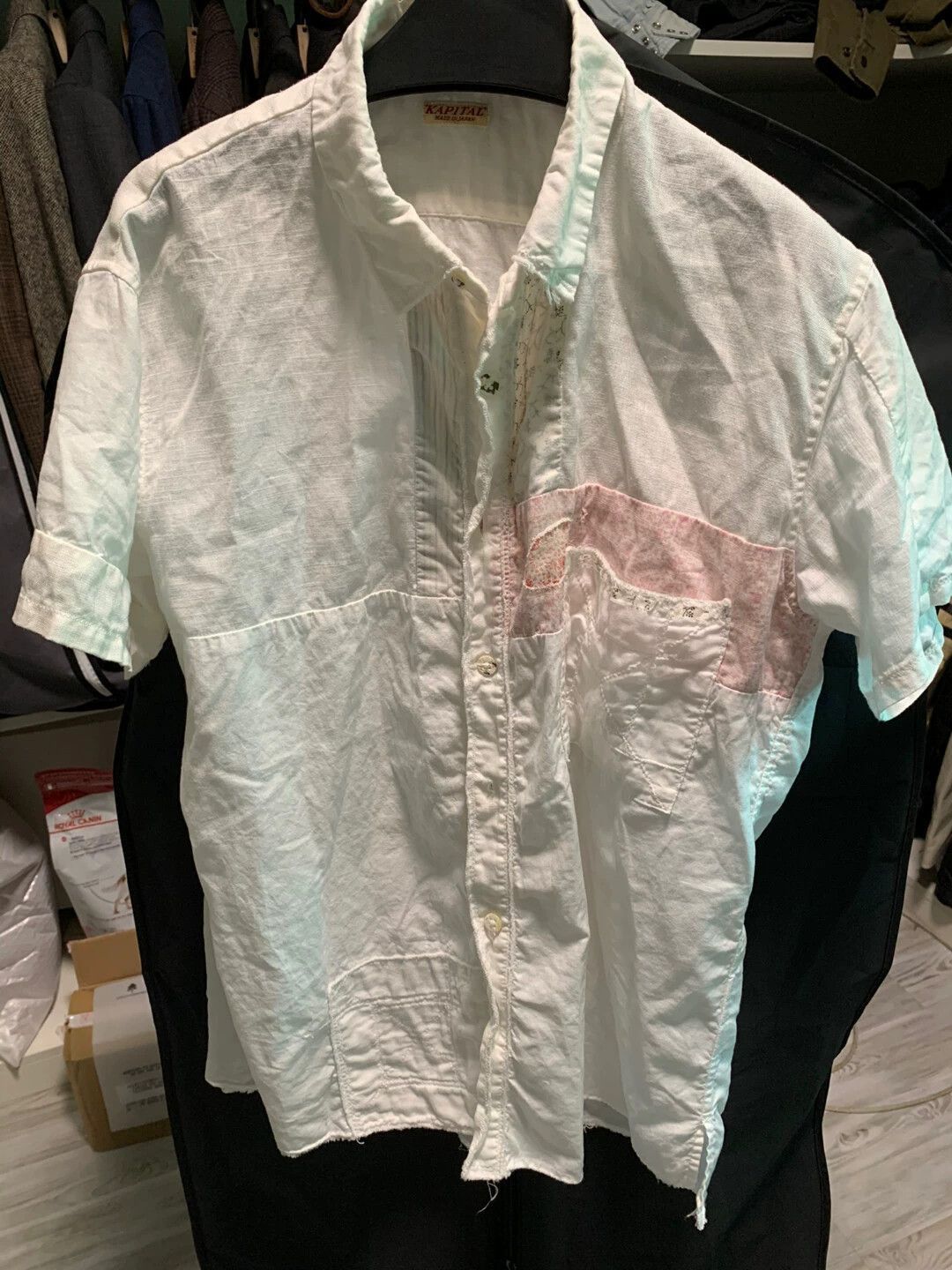 Kapital Multi Color Patchwork Short Sleeve Shirt Size US M / EU 48-50 / 2 - 1 Thumbnail