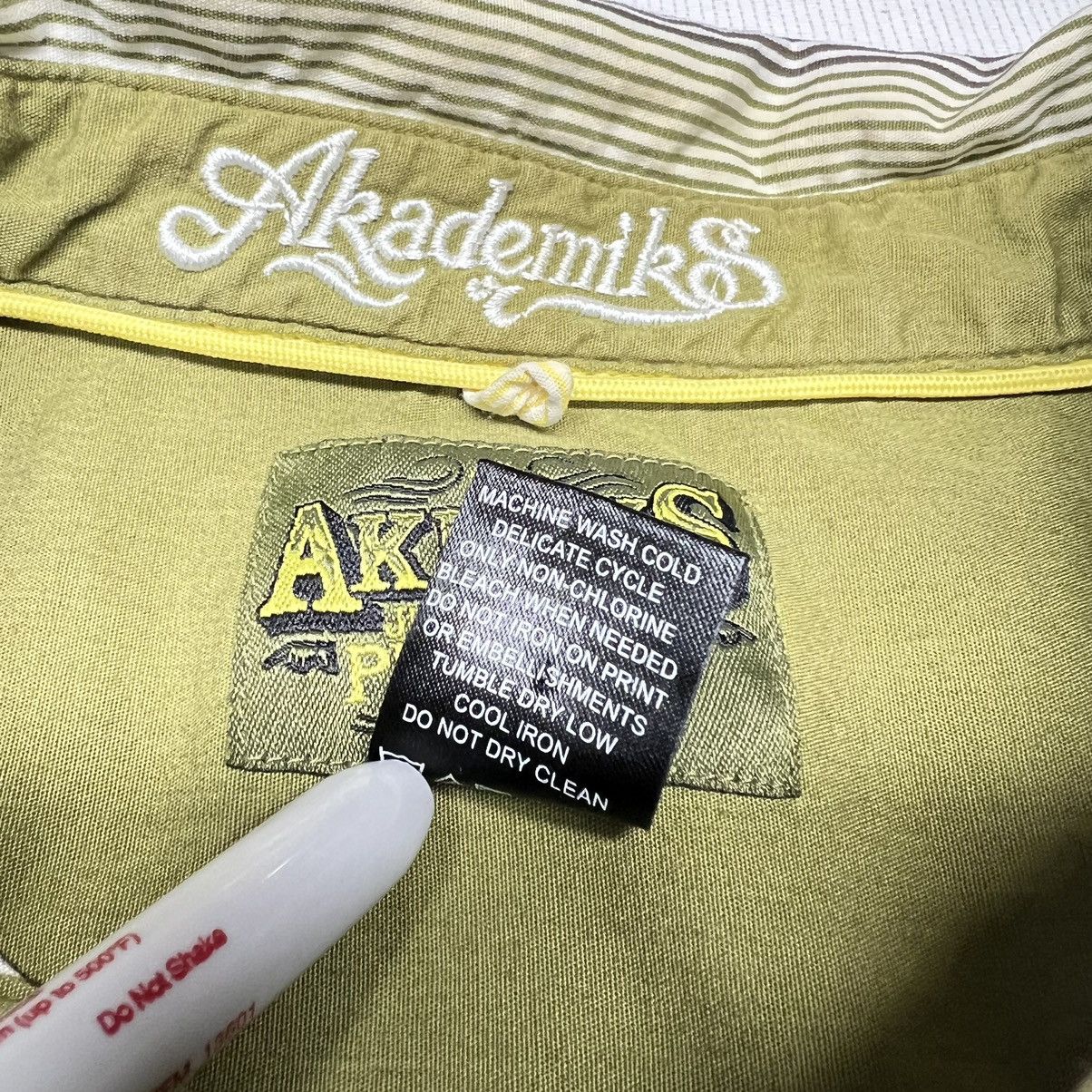 Akademiks Akademiks Button Shirt Striped Yellow Collared Pocket Y2K Size US XL / EU 56 / 4 - 10 Thumbnail