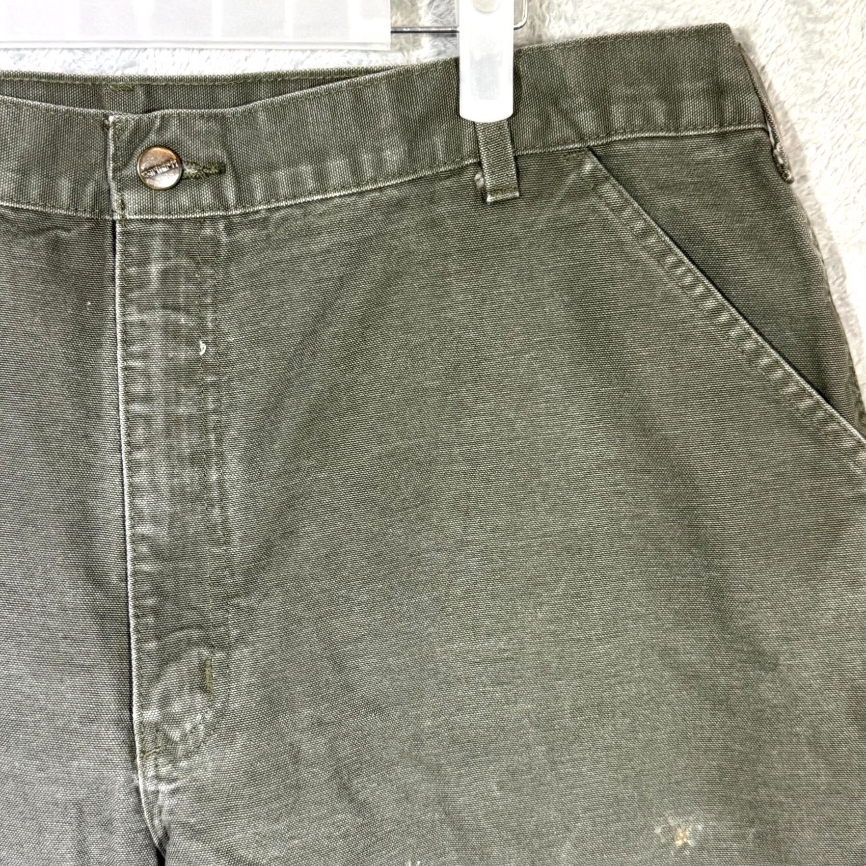 Carhartt Carhartt Carpenter Jeans 40x29 Green Denim High-Rise Straight Mens Jeans Size US 40 / EU 56 - 4 Thumbnail