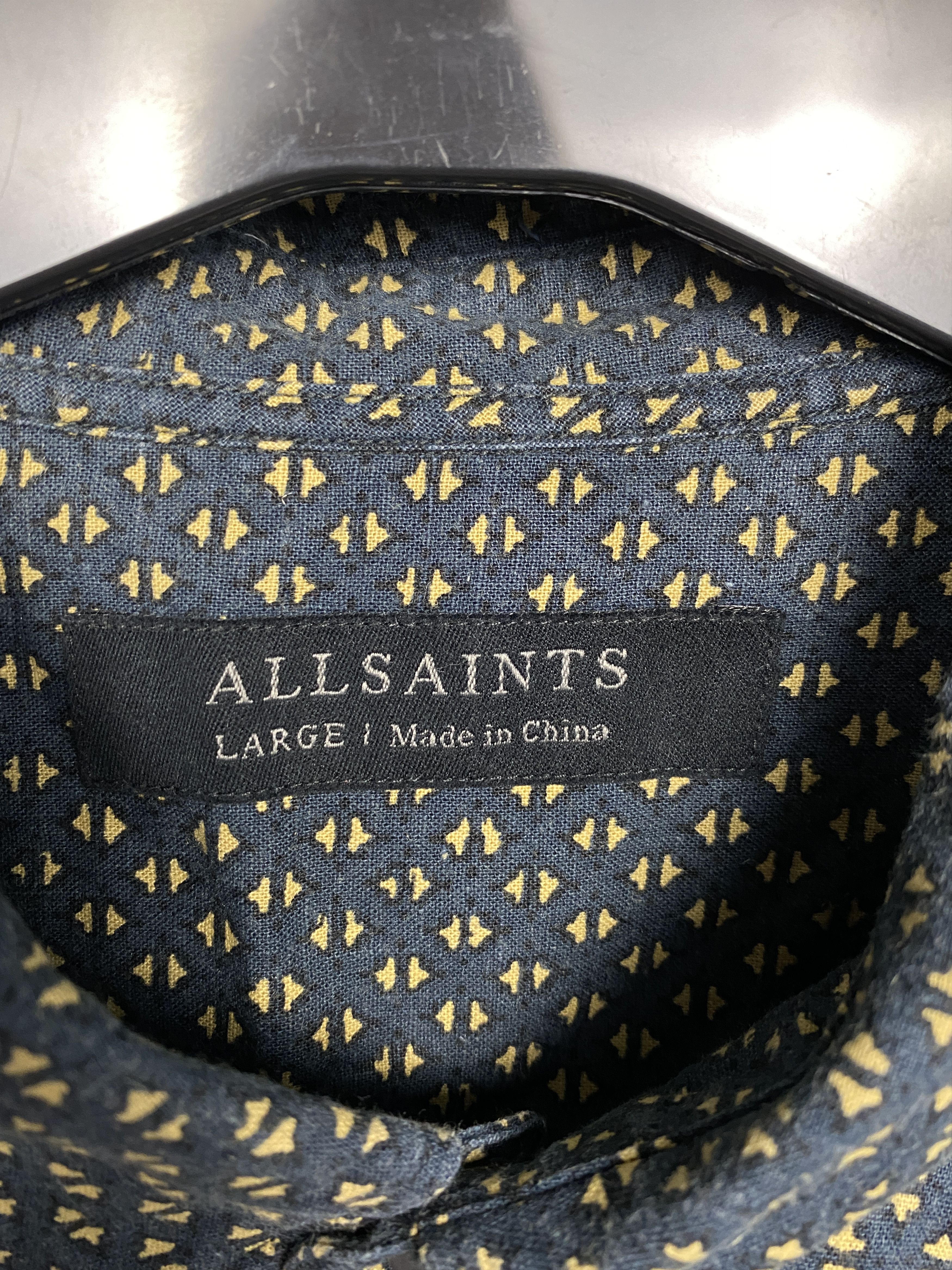 Allsaints Allsaints Mens Phalanx LINEN Hawaiian Shirt Full Printed Size US L / EU 52-54 / 3 - 3 Thumbnail