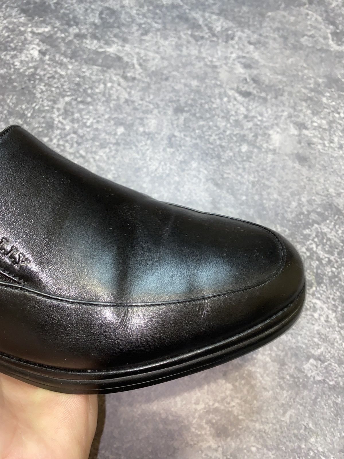 Bally Leather Slip On Loafers