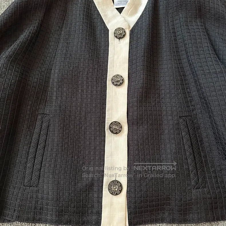 Chanel Chanel Seoul Series Black and White Woven Court Jacket Size XXS / US 00 / IT 34 - 2 Thumbnail