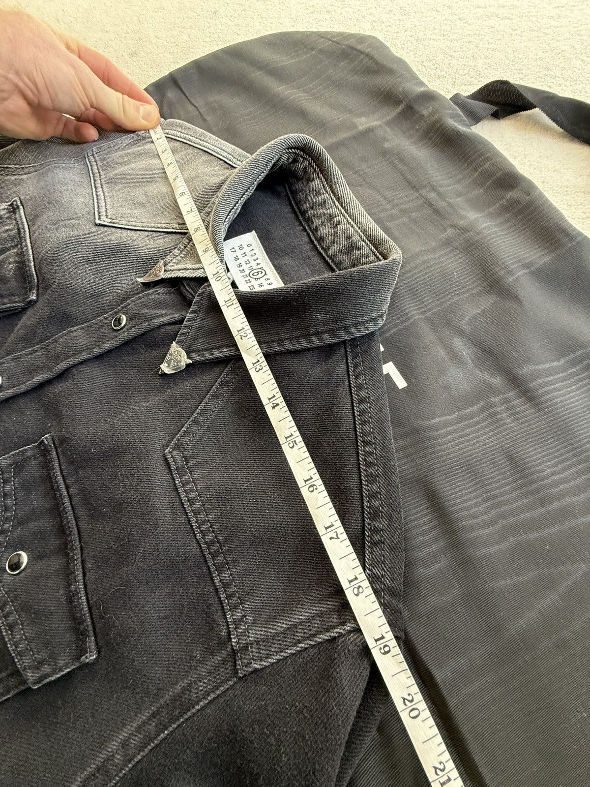 Maison Margiela Martin Margiela MM6 metal tip faded weatern denim shirt Size US S / EU 44-46 / 1 - 8 Thumbnail