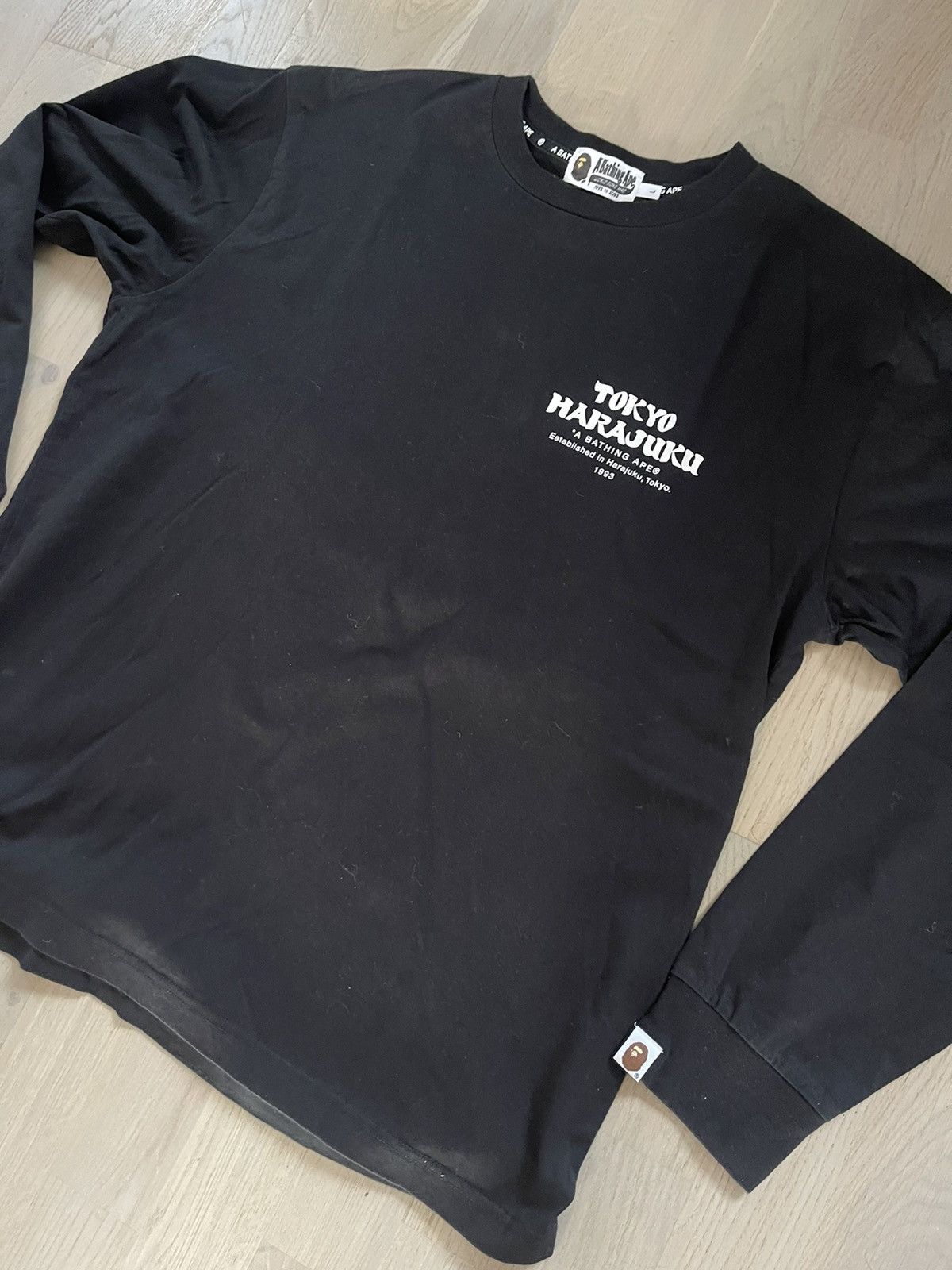 image of Bape Japan Culture Daruma L/s Tee in Black, Men's (Size Large)
