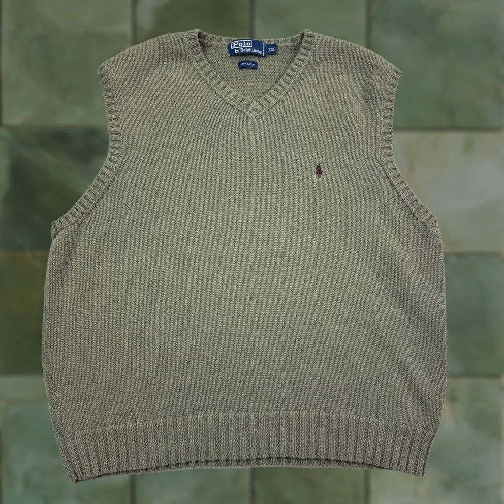 Polo Ralph Lauren VINTAGE Polo Ralph Lauren Sweater Vest Adult 2XL Green V Neck Pullover Preppy Size US XXL / EU 58 / 5 - 1 Thumbnail