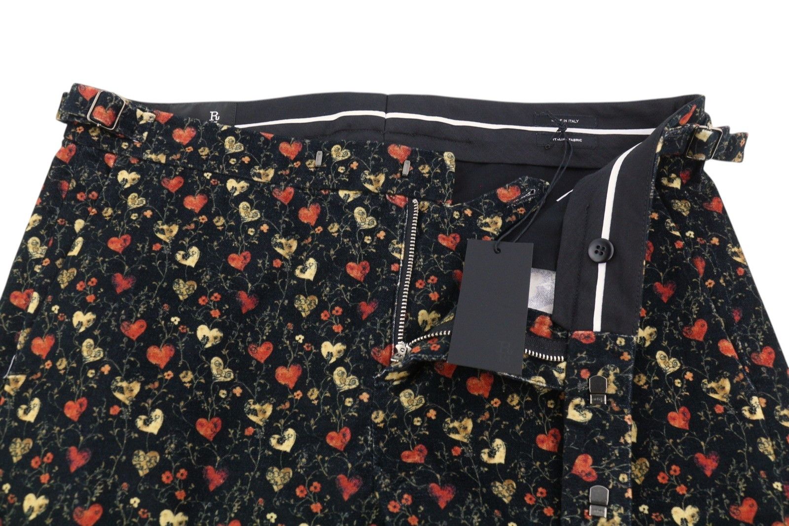R13 BOY FLARE TUXEDO 30 Hearts Black Trousers 88916 Size 30" / US 8 / IT 44 - 5 Thumbnail