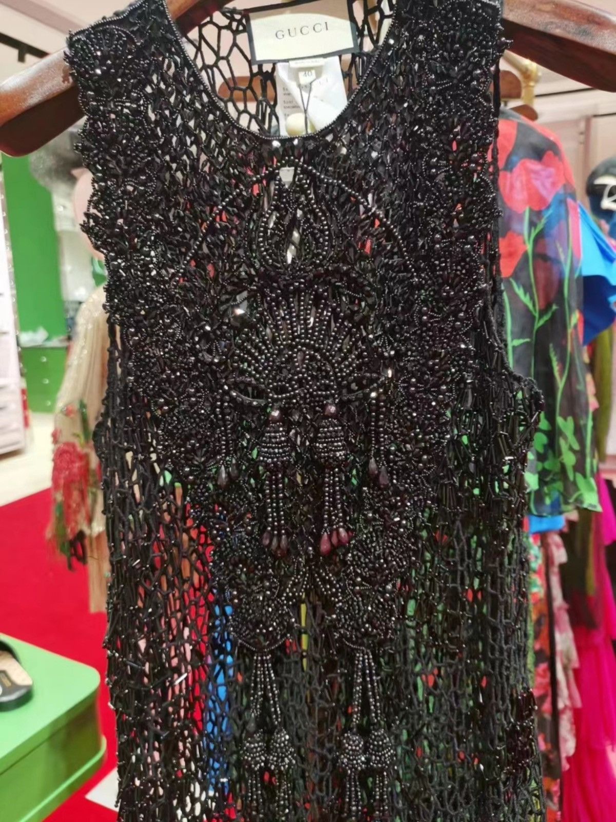 Gucci Rare Runway Black Sequin Sheer Dress NWT Size S / US 4 / IT 40 - 4 Thumbnail