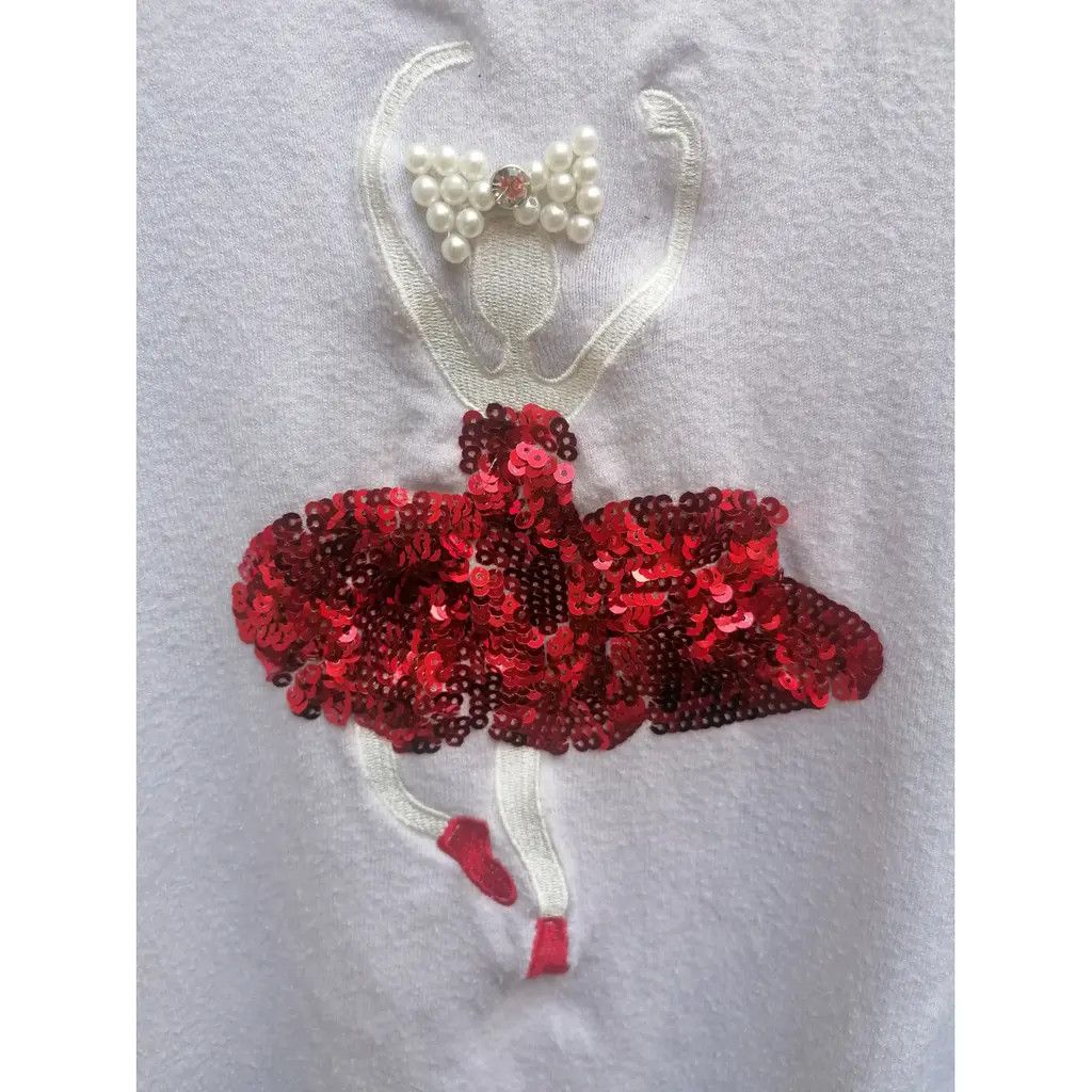 Other White Ballerina Sequin Long Sleeve Top Size S / US 4 / IT 40 - 3 Thumbnail