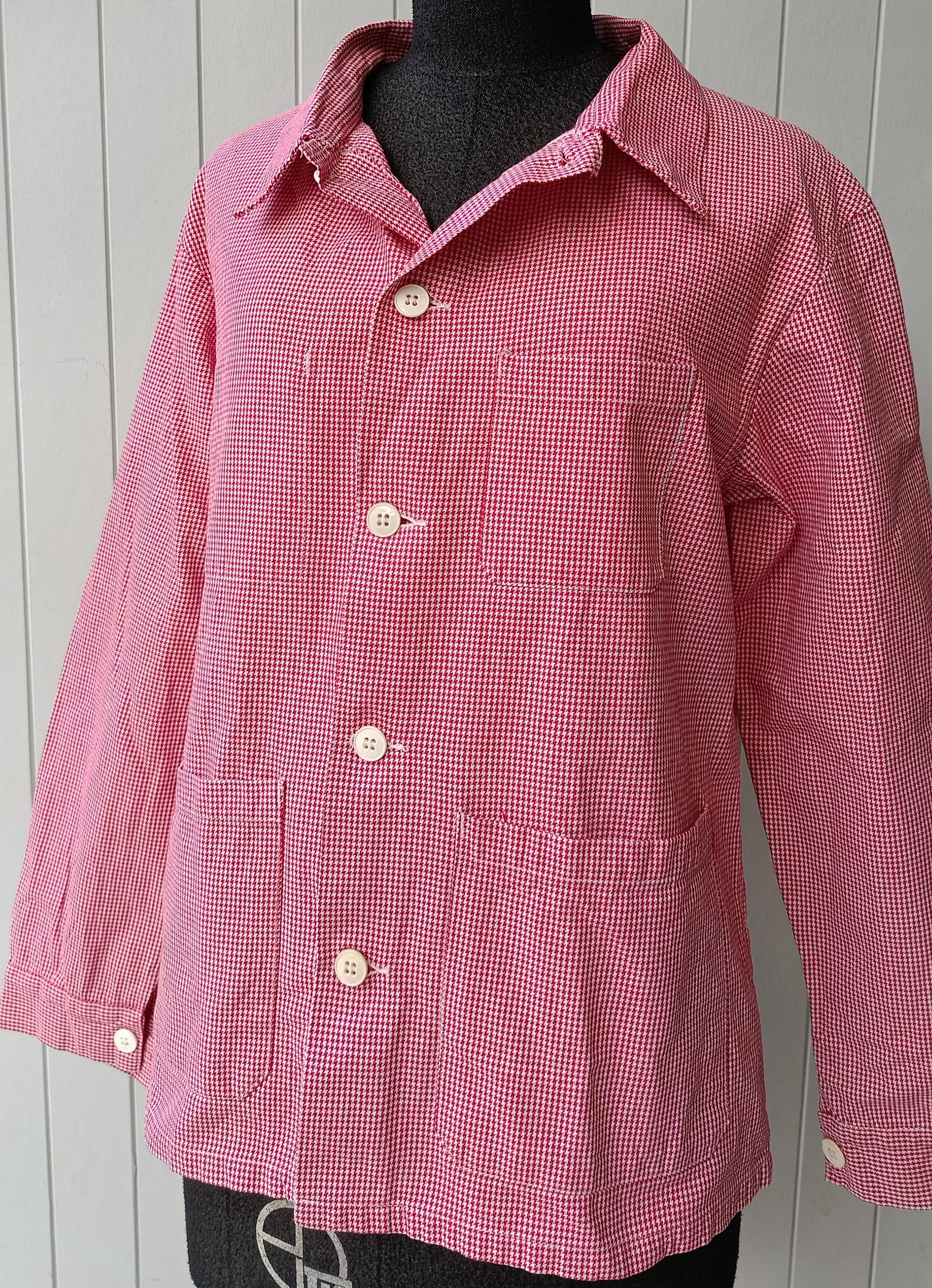 Danton DANTON France red Houndstooth jacket small Size US S / EU 44-46 / 1 - 3 Thumbnail