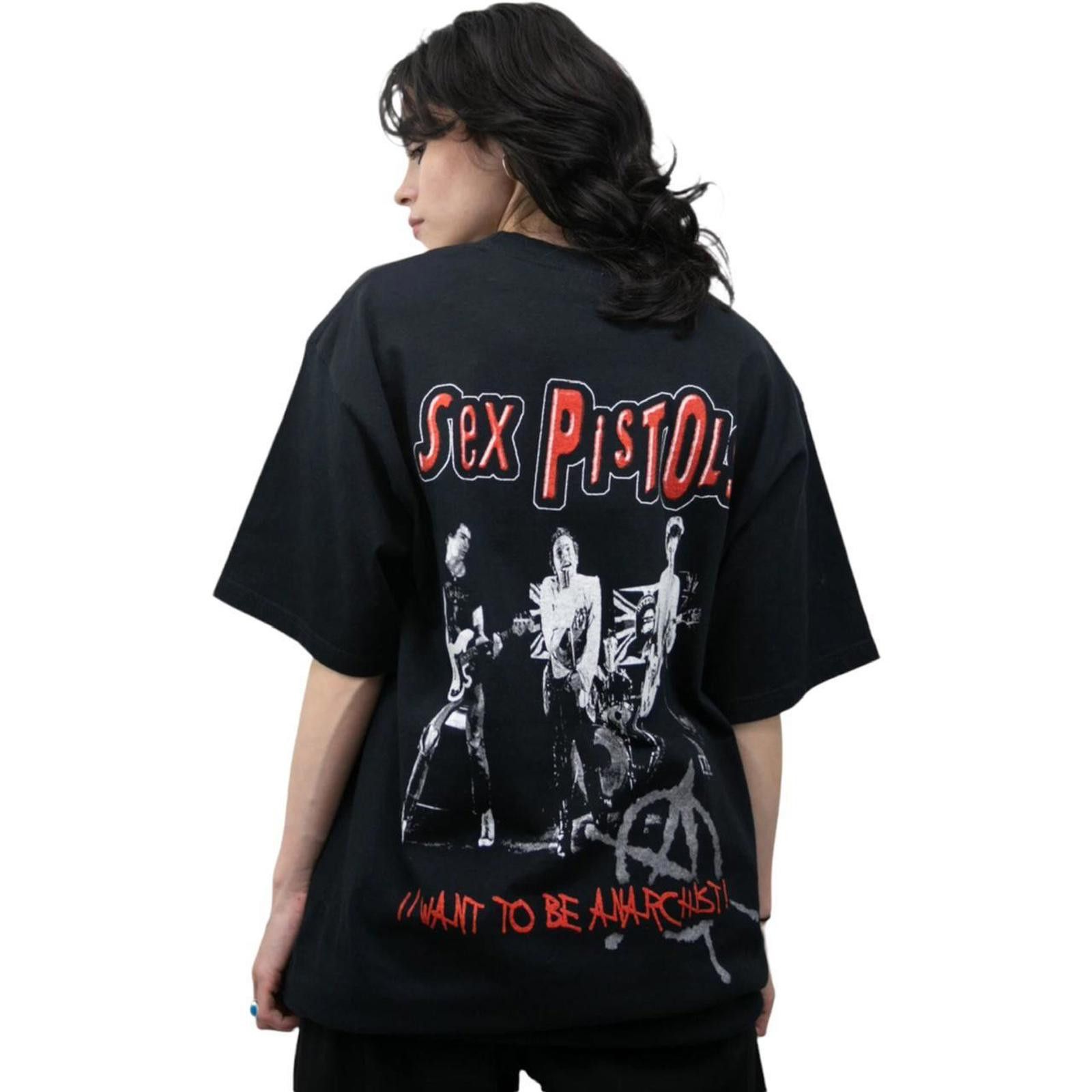 Designer Vintage Sex Pistols I Want To Be Anarchist Tshirt Size US L / EU 52-54 / 3 - 2 Thumbnail