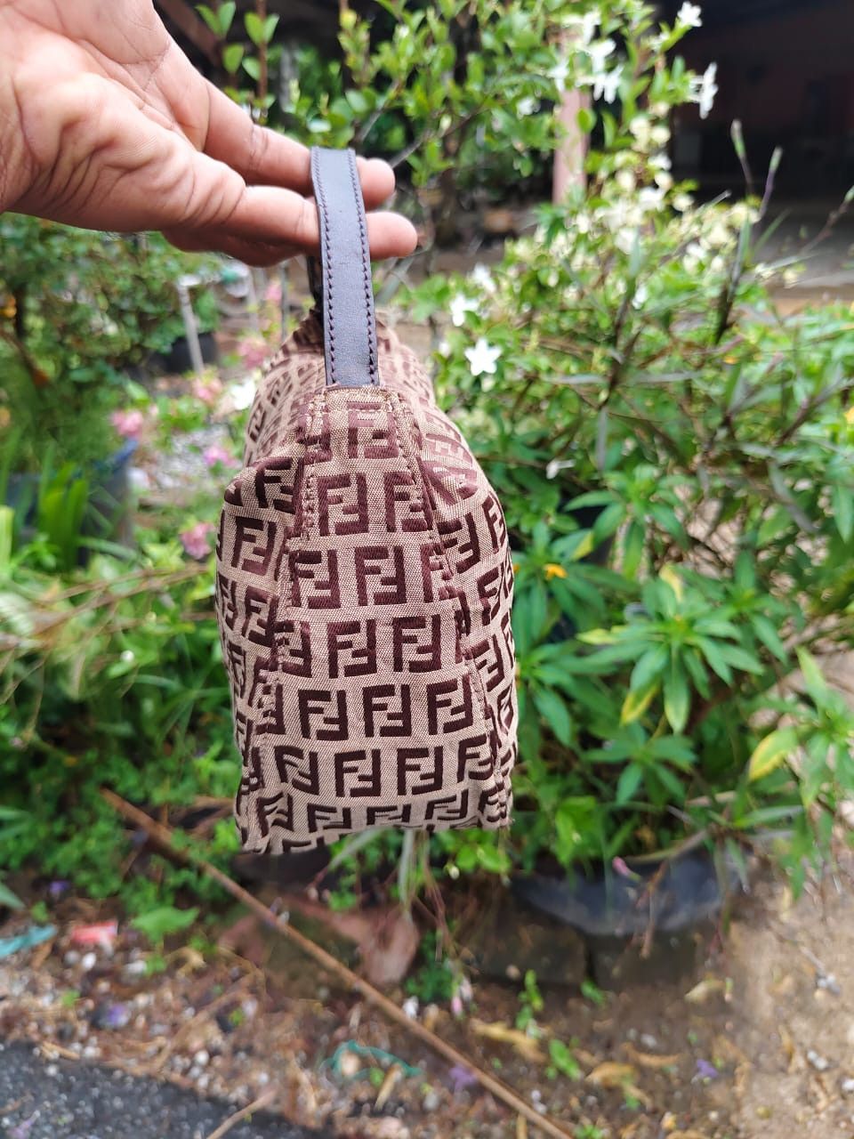 Fendi Authentic Vintage FENDI Zucchino Jacquard Mini Pouch Bag Size ONE SIZE - 4 Thumbnail