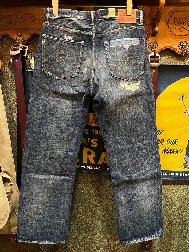 RRL Ralph Lauren RRL Ralph Lauren Knife cut patch damages Niuwang jeans Size US 32 / EU 48 - 2 Thumbnail