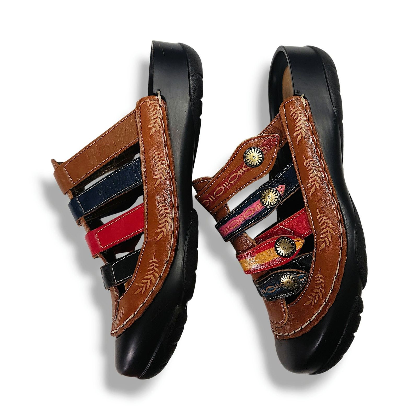 Other Corkys Elite Heidi Closed Toe Clog Strap Brown Leather 6 Size US 6 / IT 36 - 5 Thumbnail