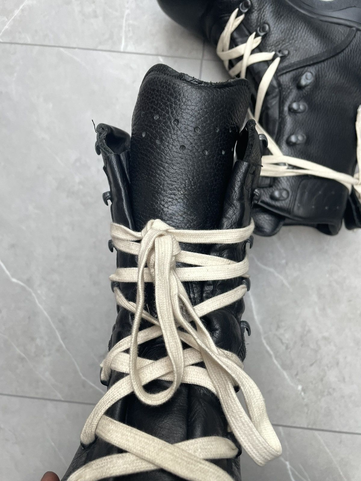 Vintage 1970s Vintage Military Black Leather Combat Boots Size US 10 / EU 43 - 18 Thumbnail