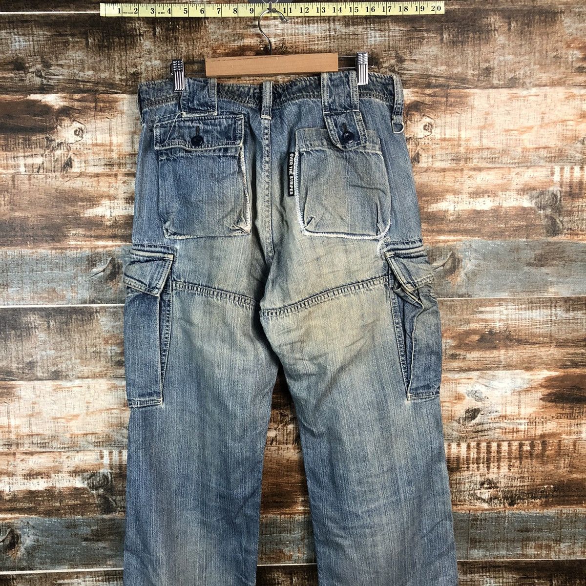 OVER THE STRiPES DLL Over The Stripes patchwork Blue Multipocket Pants #C632 Size US 30 / EU 46 - 19 Thumbnail