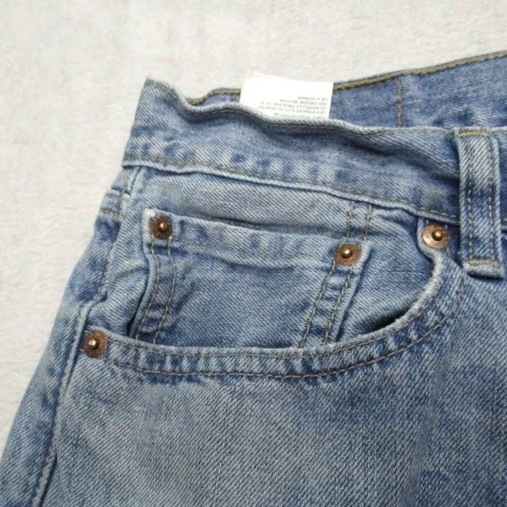 Levi's Levi's 505 Jeans Men Regular Fit Light Wash Denim 33x31 Whiskering Fade Distressed Size US 33 - 7 Thumbnail