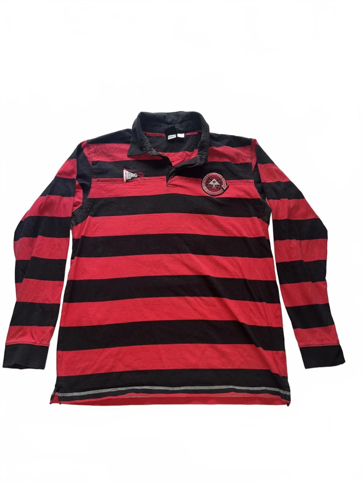 Other Vintage LRG Red and Black Striped Long Sleeve Polo Shirt XL Size US XL / EU 56 / 4 - 1 Thumbnail