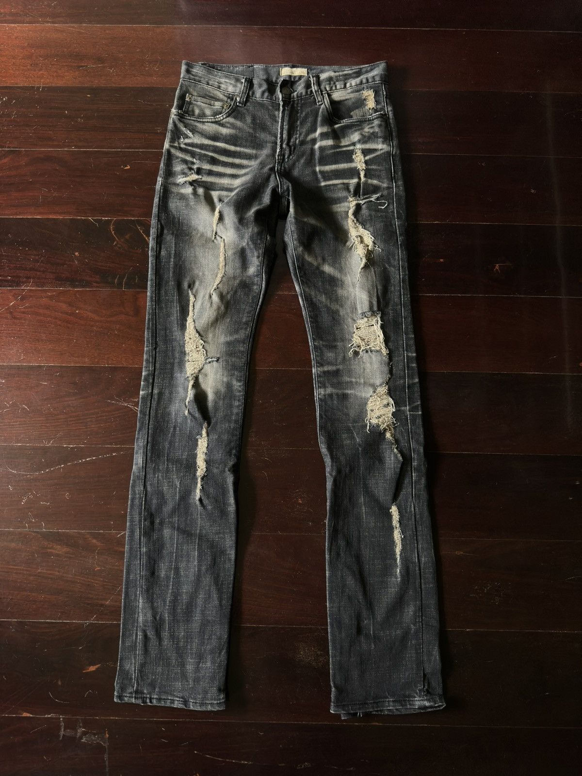 goa デニム Japanese Brand Goa Distressed Ankle Zip Skinny Jeans | Grailed