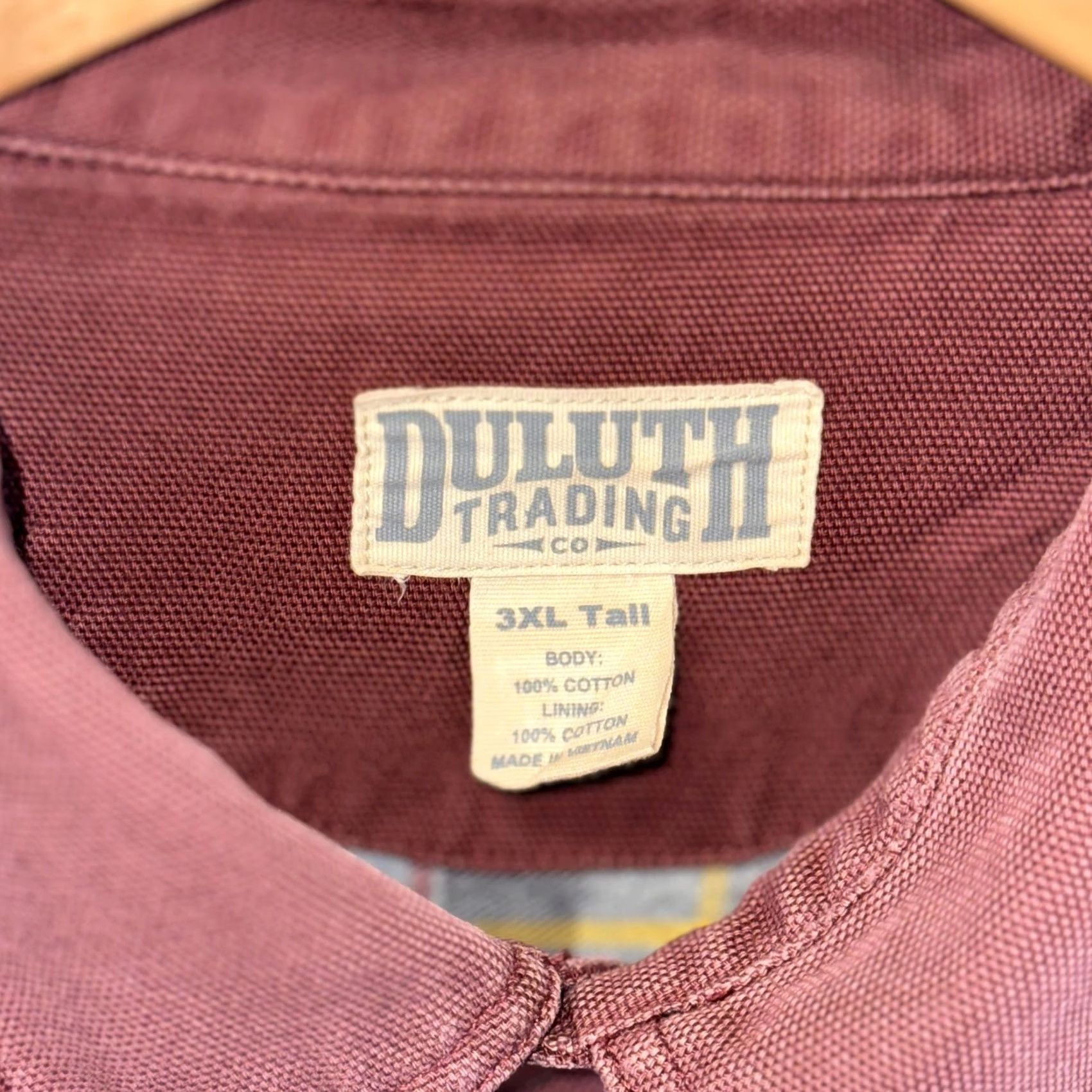 Duluth Trading Company Duluth Trading Jacket Mens 3XL Tall Rust Red Flannel Lined Shirt Shacket Snap Size US XXL / EU 58 / 5 - 3 Thumbnail