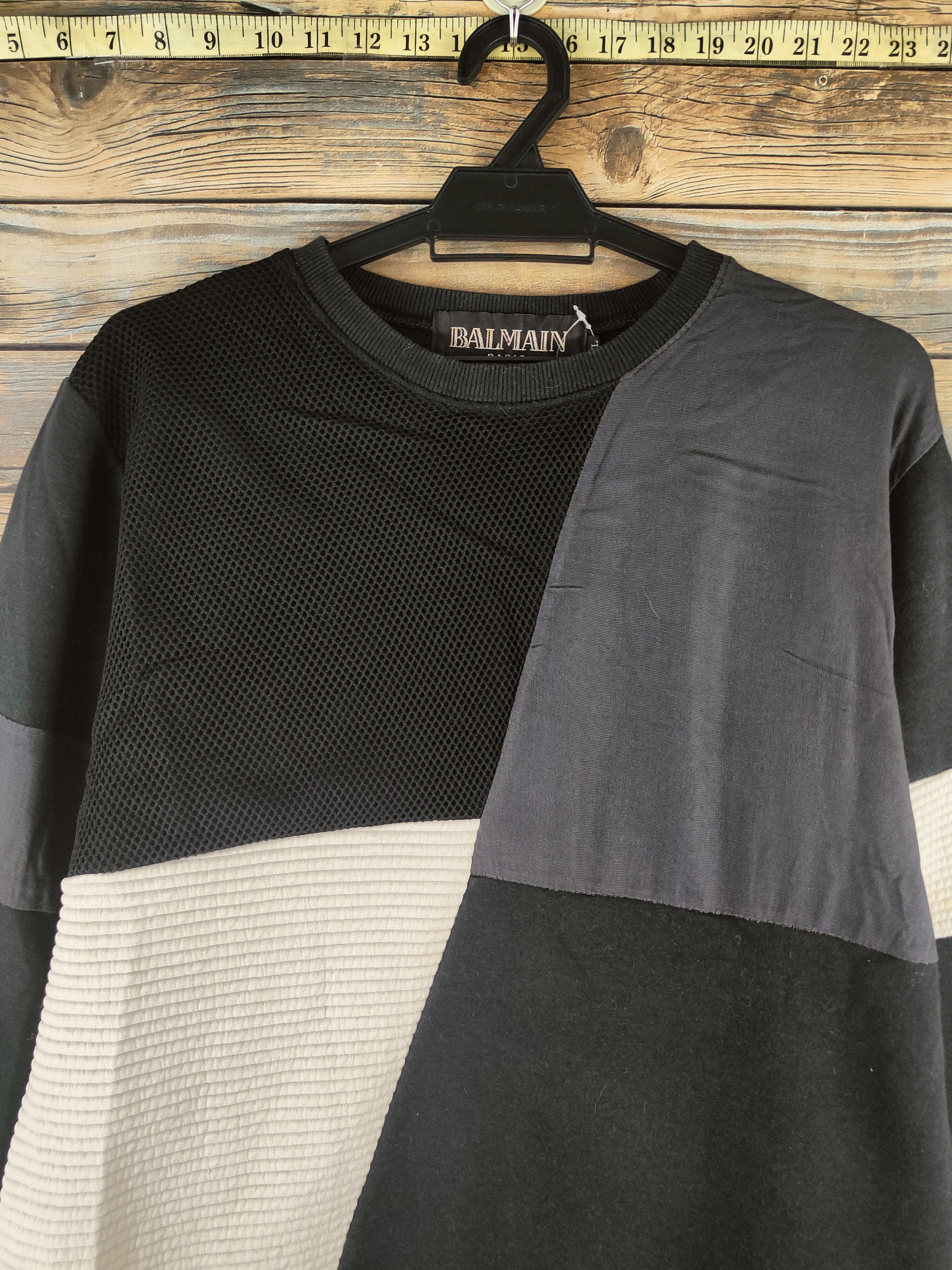 Japanese Brand DL Balmain Paris Black White Knitwear Sweatshirts #46-905 Size US L / EU 52-54 / 3 - 2 Thumbnail