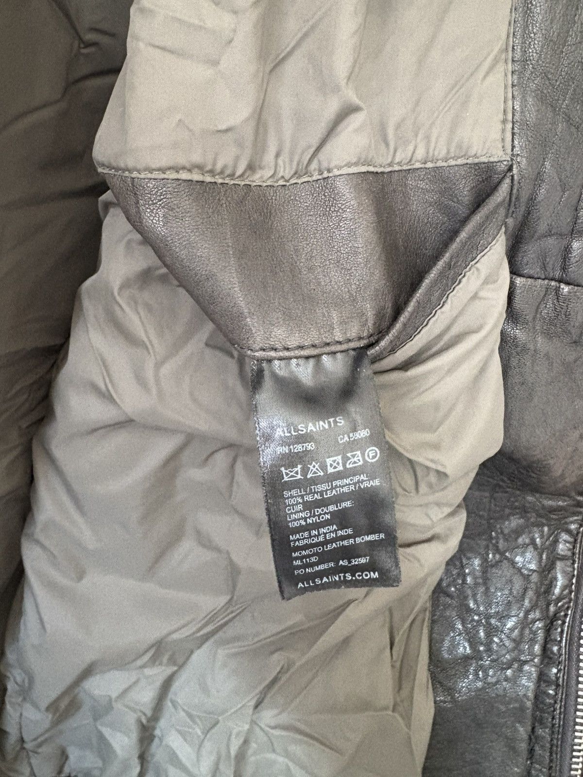 Allsaints Allsaints Momoto leather bomber Size US L / EU 52-54 / 3 - 10 Thumbnail