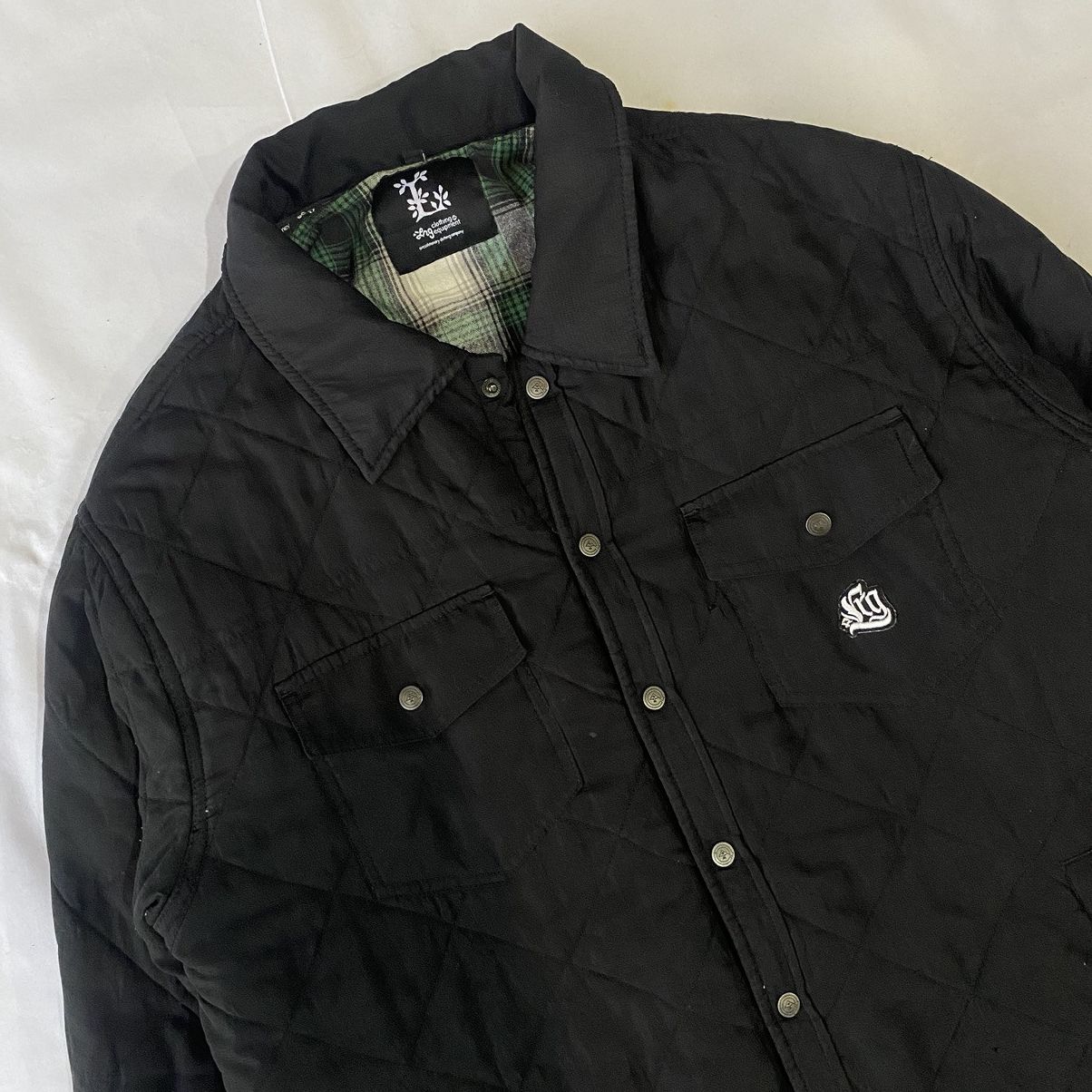 LRG LRG Lifted Research Group Black Quilted Puffer Jacket Size US L / EU 52-54 / 3 - 4 Thumbnail