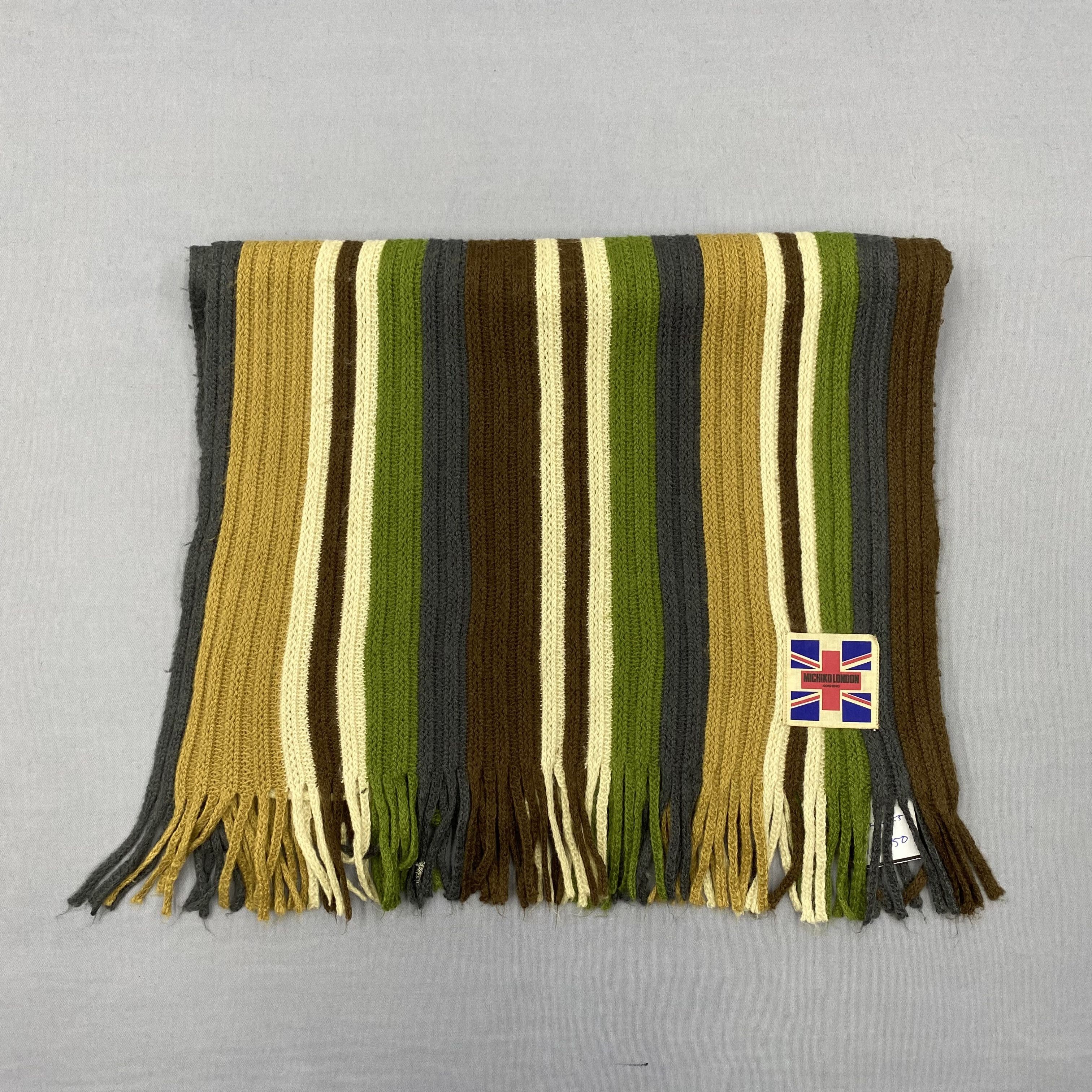 Michiko Koshino London Vintage Michiko London Koshino Scarf Knitted Wool Scarves Size ONE SIZE - 2 Thumbnail
