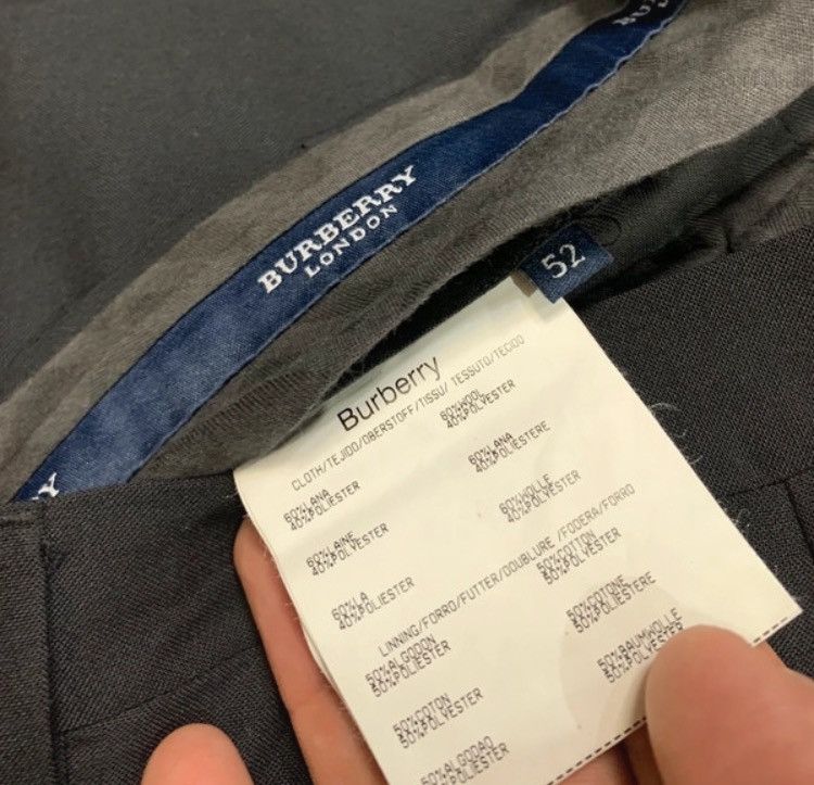 Burberry Y2k 2000s black Vintage Burberry wide leg pleated trousers Size US 38 / EU 54 - 4 Thumbnail