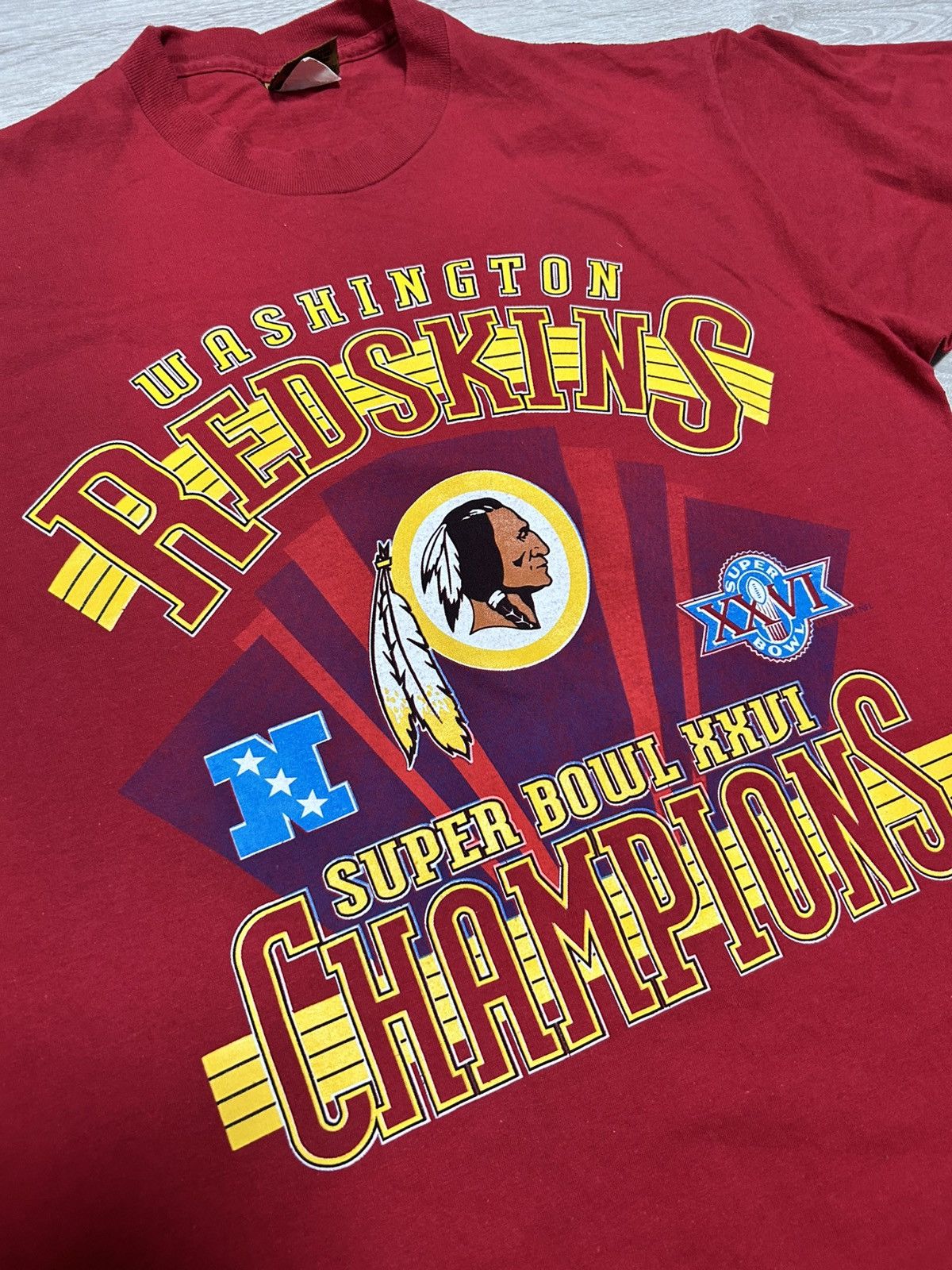 NFL Vintage 1992 Washington Redskins Commanders Super Bowl 26 Size US L / EU 52-54 / 3 - 5 Thumbnail