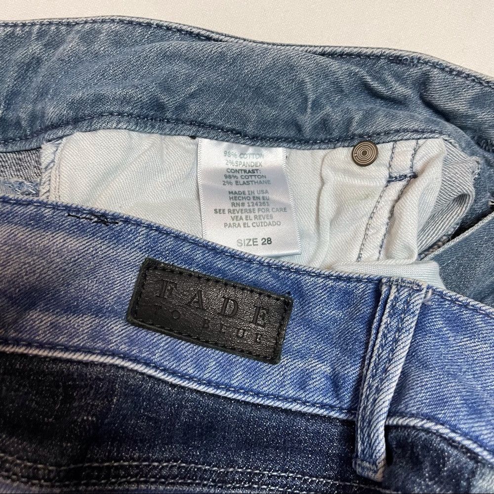 Other Fade to Blue Tri-Color Patchwork Slim Fit Jeans Size 28 Size 28" / US 6 / IT 42 - 6 Thumbnail