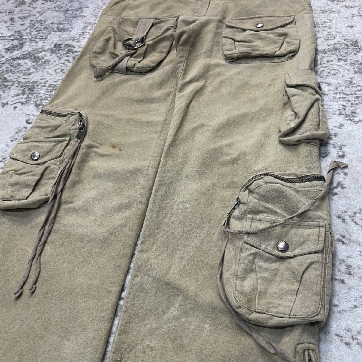 GOA Codes Combines Japan 3D Multi Pocket Wide Leg Cargo Pants Size US 30 / EU 46 - 7 Thumbnail