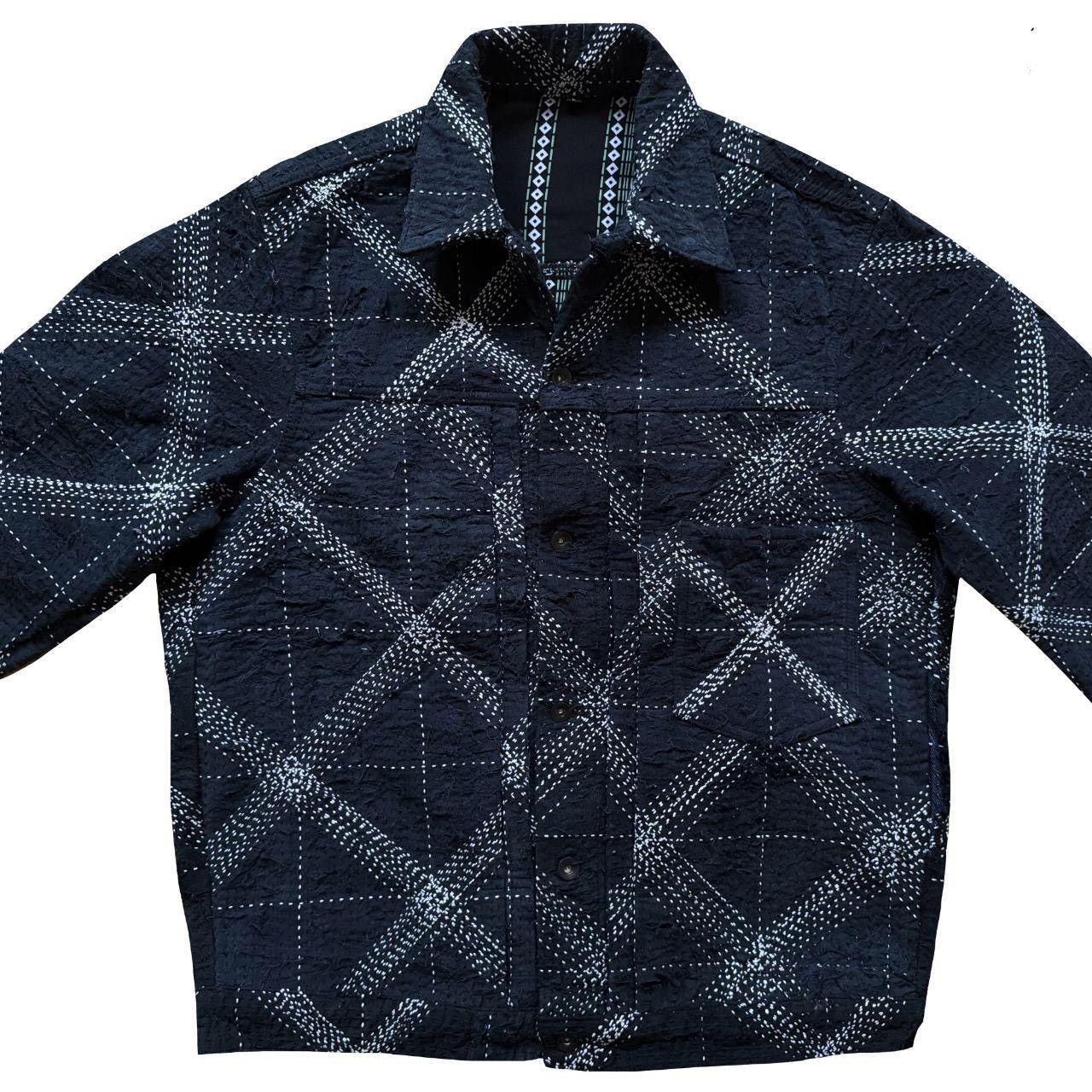 Kapital Indigo Boro Sashiko Denim Jacket Size US XL / EU 56 / 4 - 4 Thumbnail