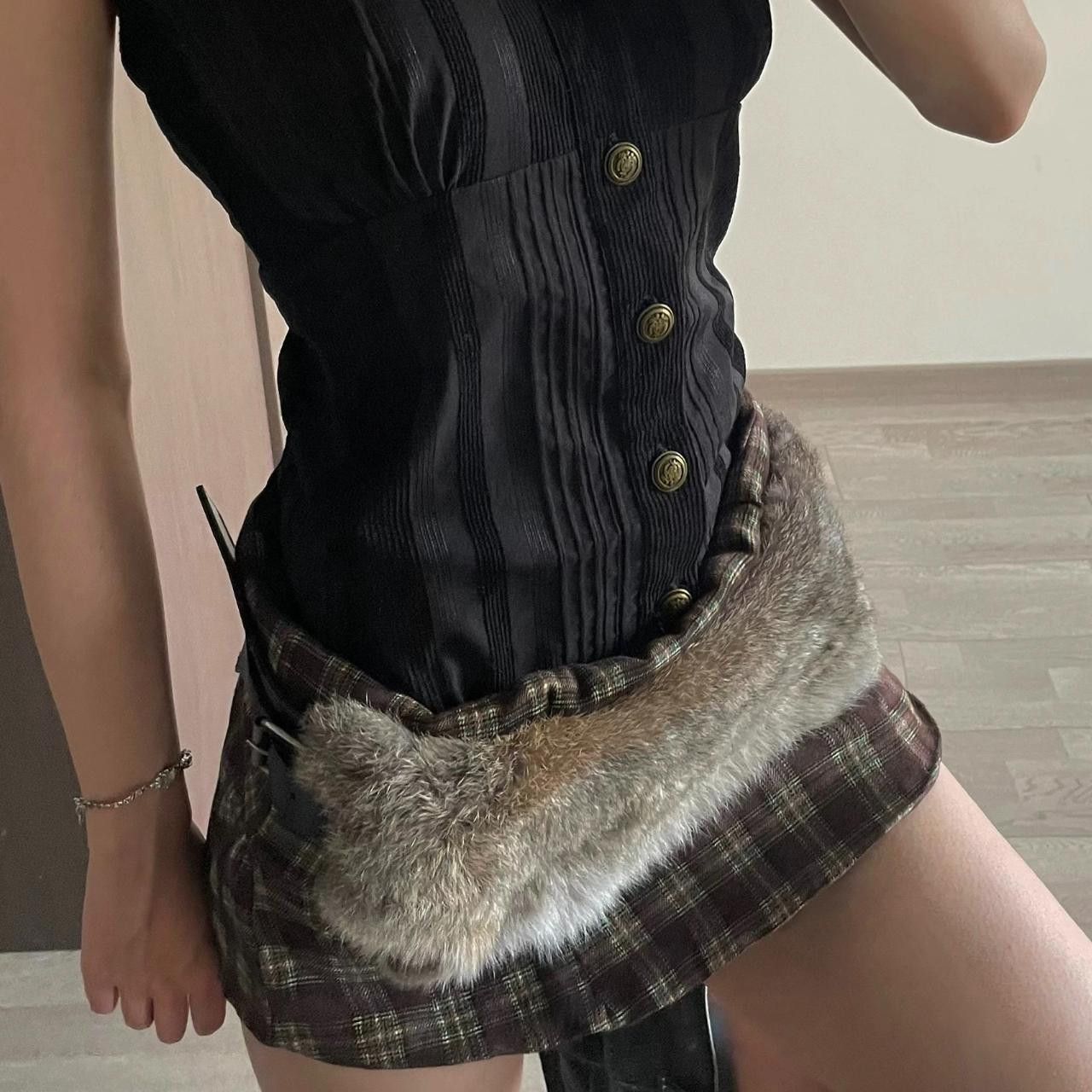 Japanese Brand Y2K Retro Chunky Oversized Fur Belt Size ONE SIZE - 7 Thumbnail