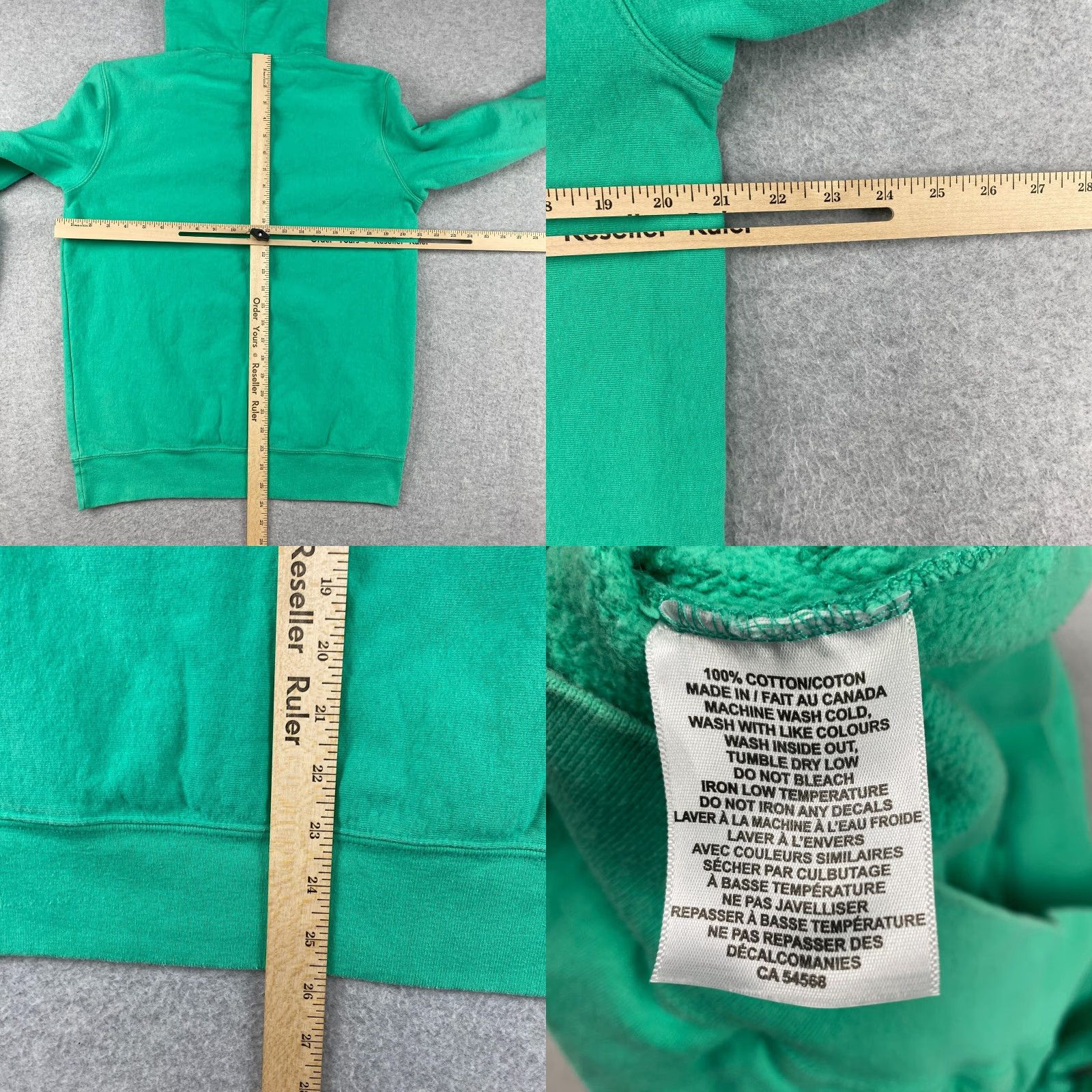 Undefeated Undefeated Hoodie Mens Medium Green Fleece Pullover Embroidered Logo Pockets Size US M / EU 48-50 / 2 - 8 Thumbnail