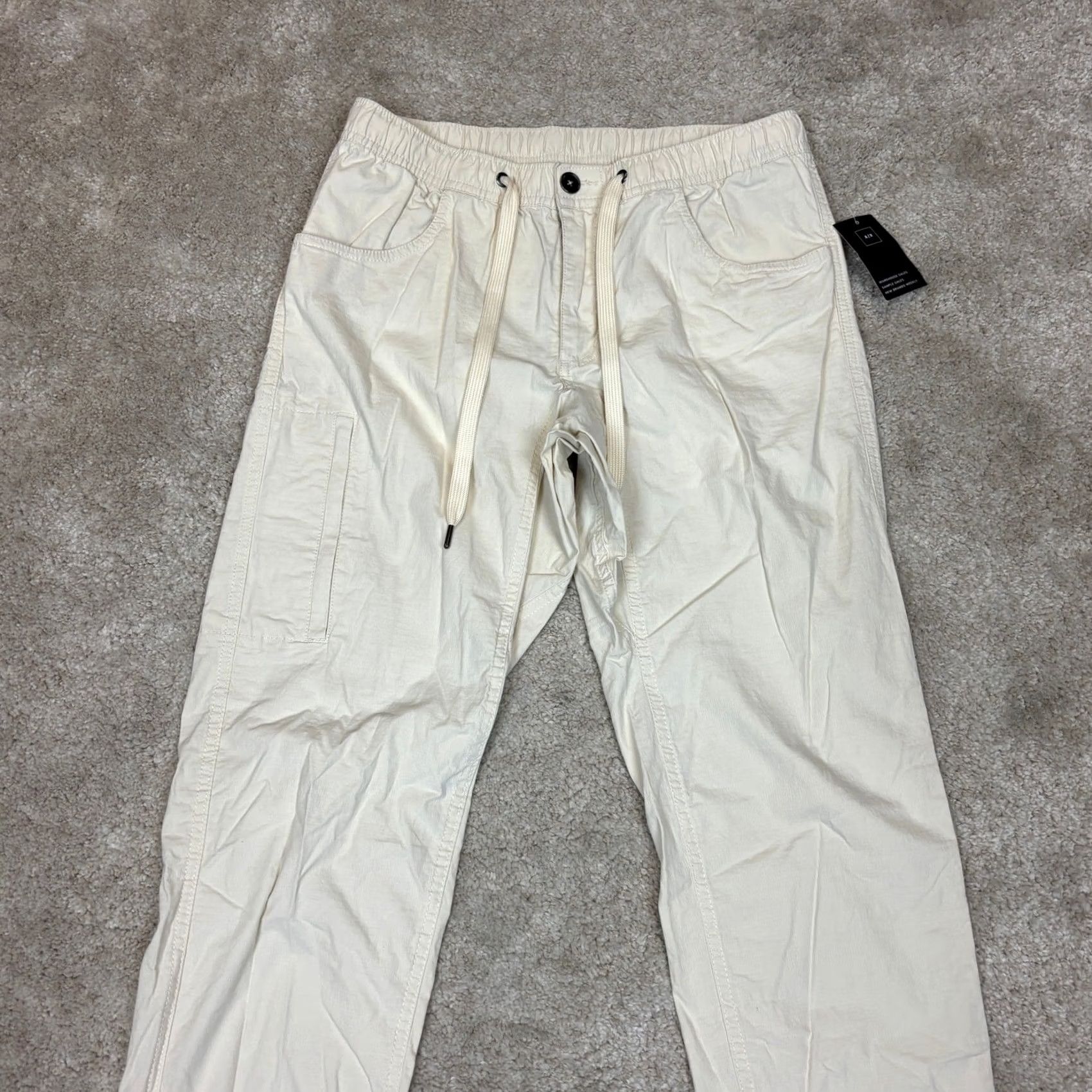 Vintage BYLT Weekender Ripstop Drawstring Pants Men's Medium Minimalist Casual Cream Size US 31 - 2 Thumbnail