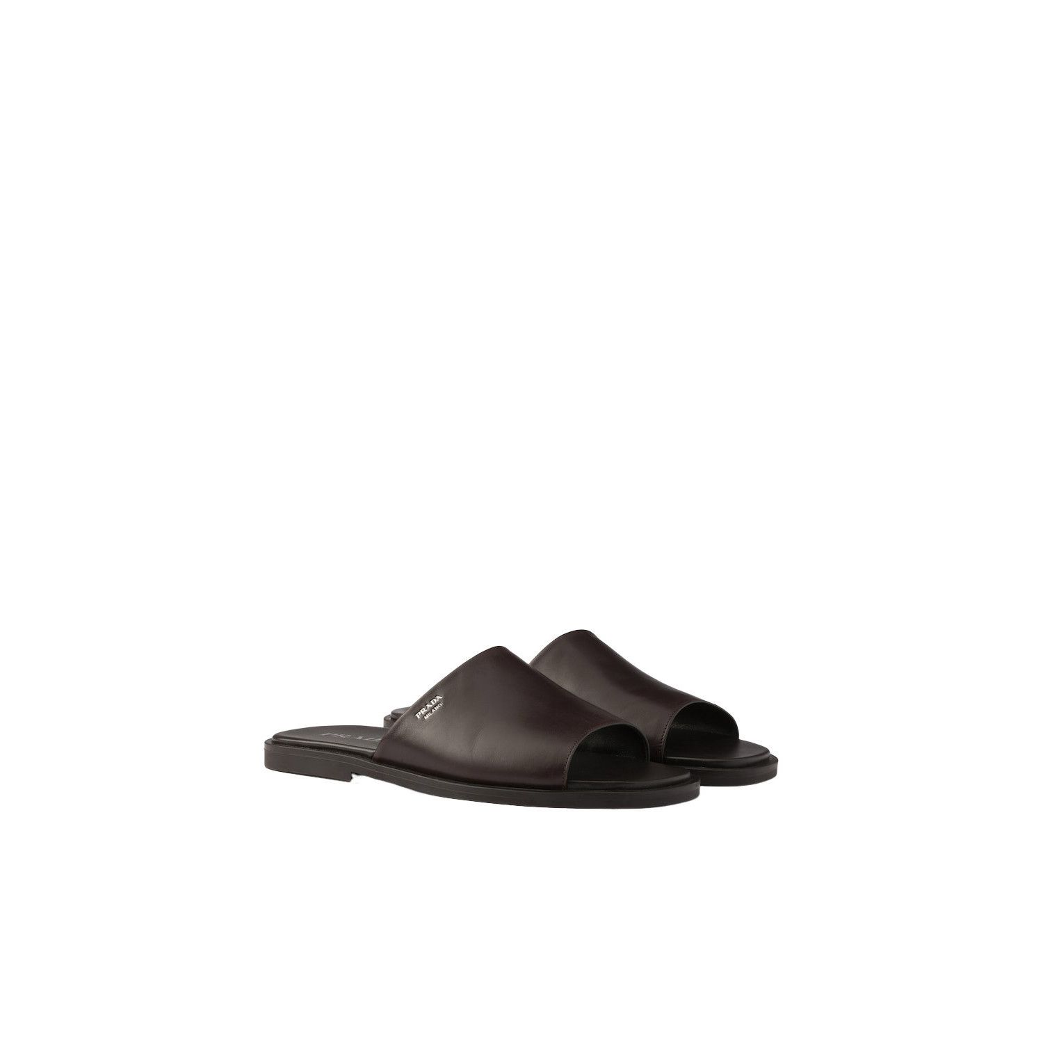 Prada PRADA $1020 Dark Brown Slides New & Authentic (Men's size:10 Size US 10.5 / EU 43-44 - 1 Thumbnail