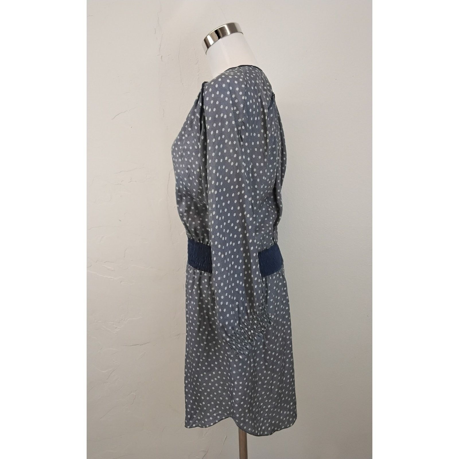 Rebecca Taylor Rebecca Taylor Dress Women's 4 Blue/White Polka Dots Size S / US 4 / IT 40 - 4 Thumbnail